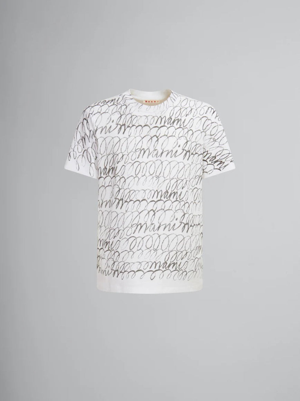 Marni Scribbled Motif Organic Cotton T-Shirt - Lily White