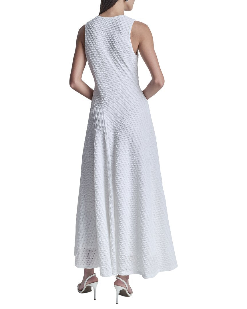 DKNY V Neck Reade Knit Midi Dress