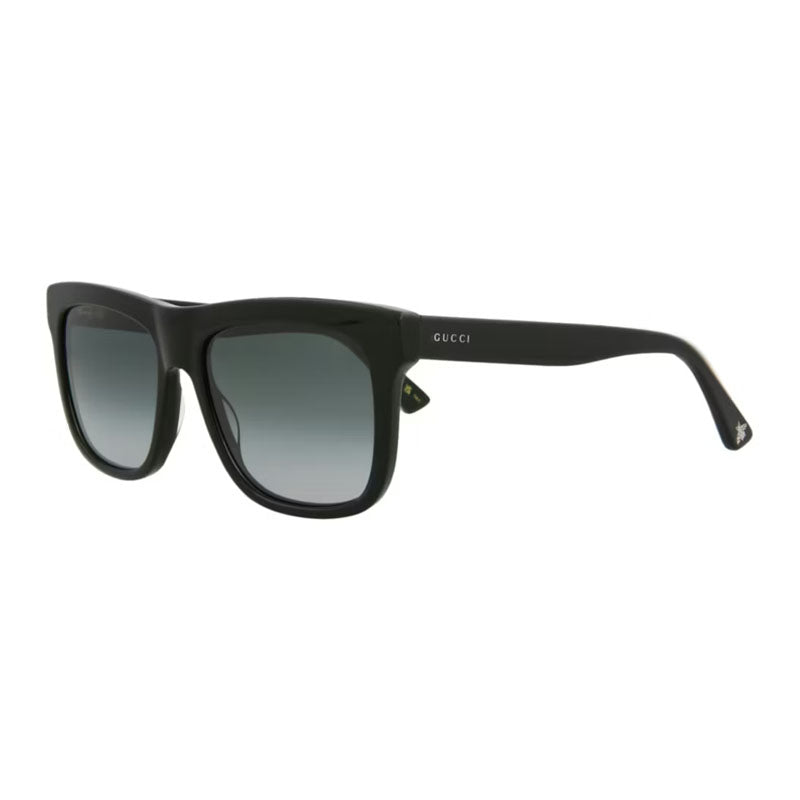 Gucci Sunglasses Square Full Rim, Black Frame And Grey Gradient Lens Gg0158Sn001