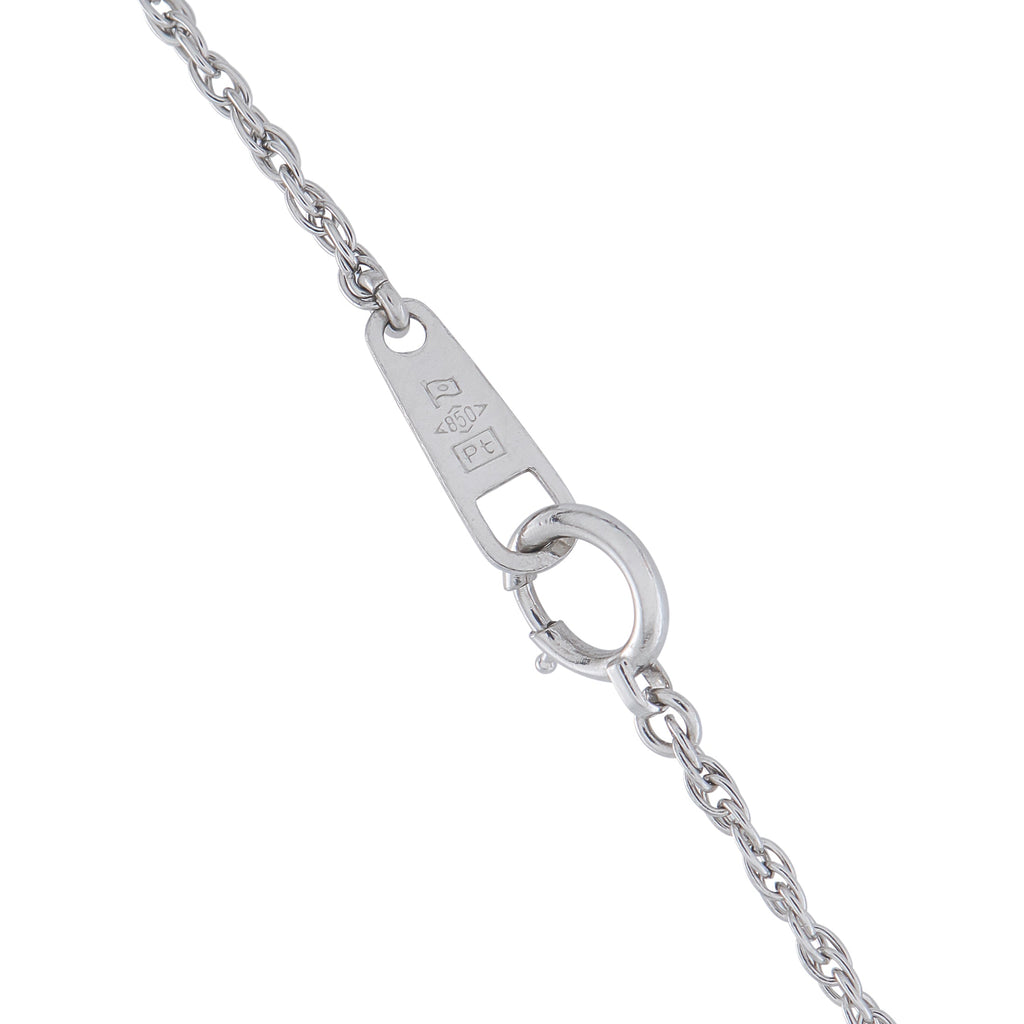 LB Exclusive Platinum 0.14ct Diamond and Sapphire Pendant Necklace MF02-041426