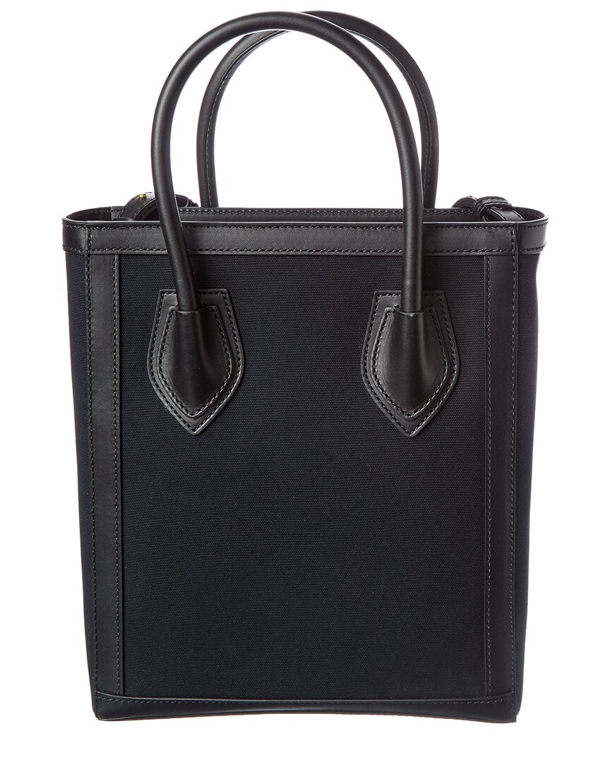 Balmain Logo Canvas & Leather Tote