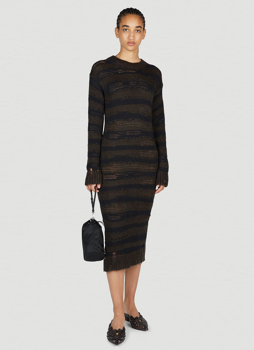 Acne Studios Women Ladder Knit Midi Dress