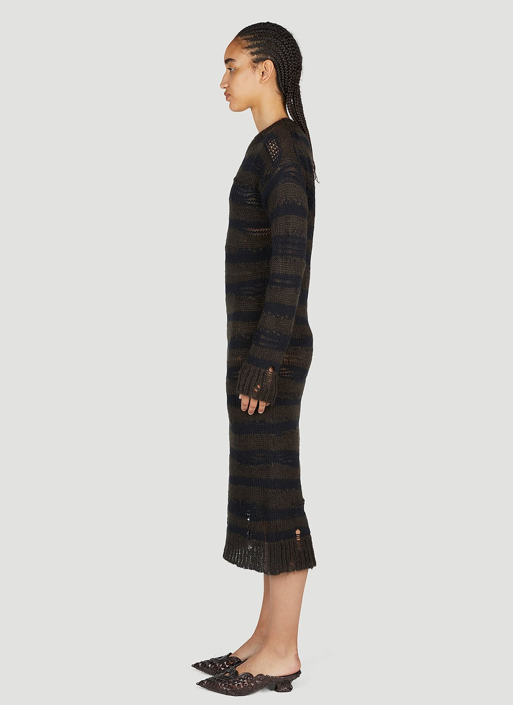 Acne Studios Women Ladder Knit Midi Dress