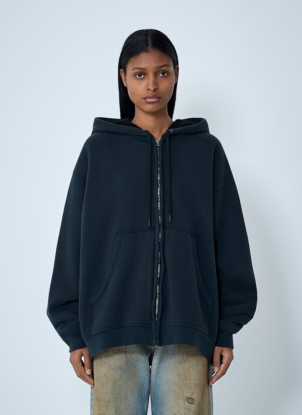 Acne Studios Women Zip-Up Hooded Sweatshirt