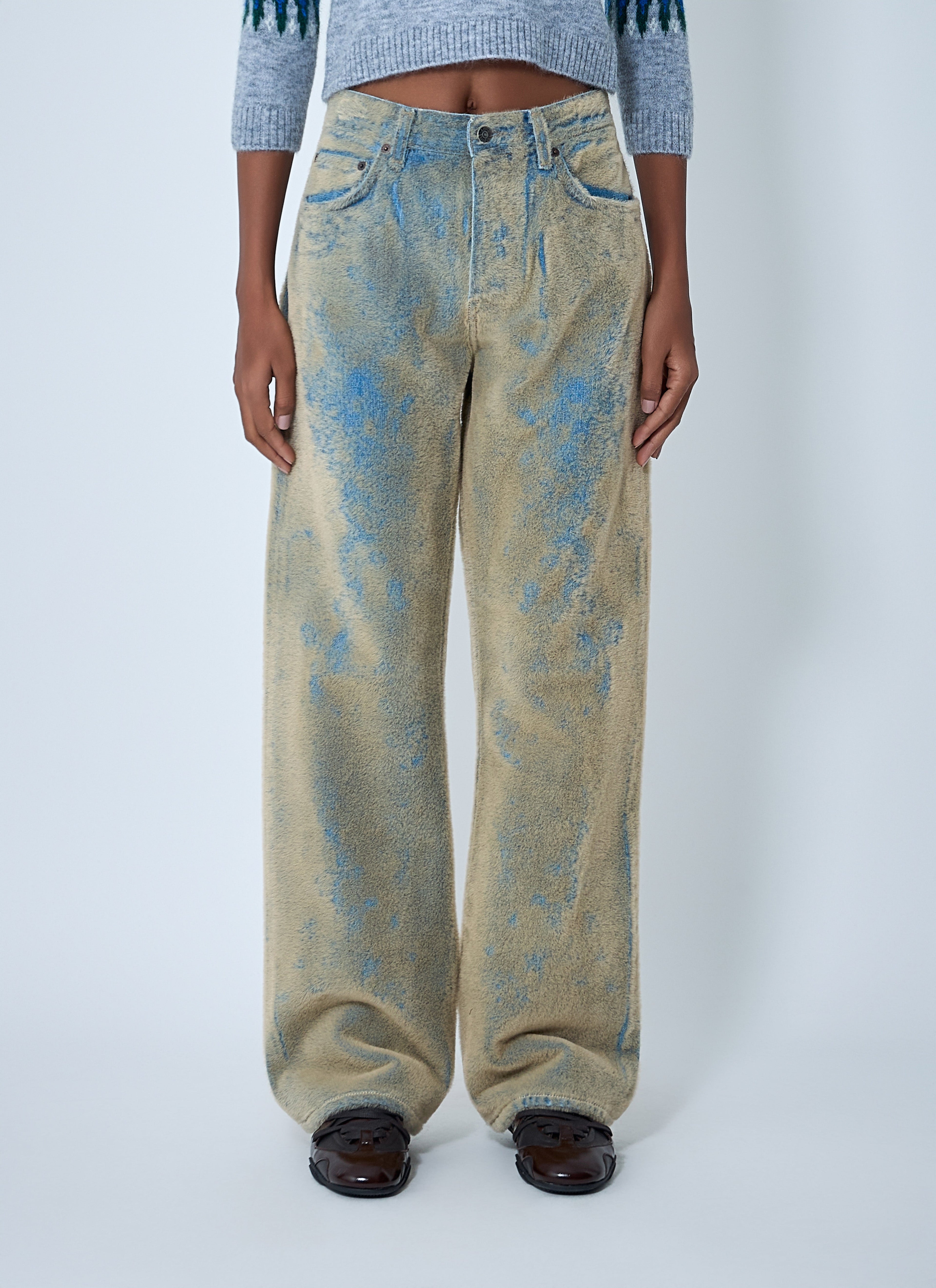 Acne Studios Women Flocked Denim Jeans