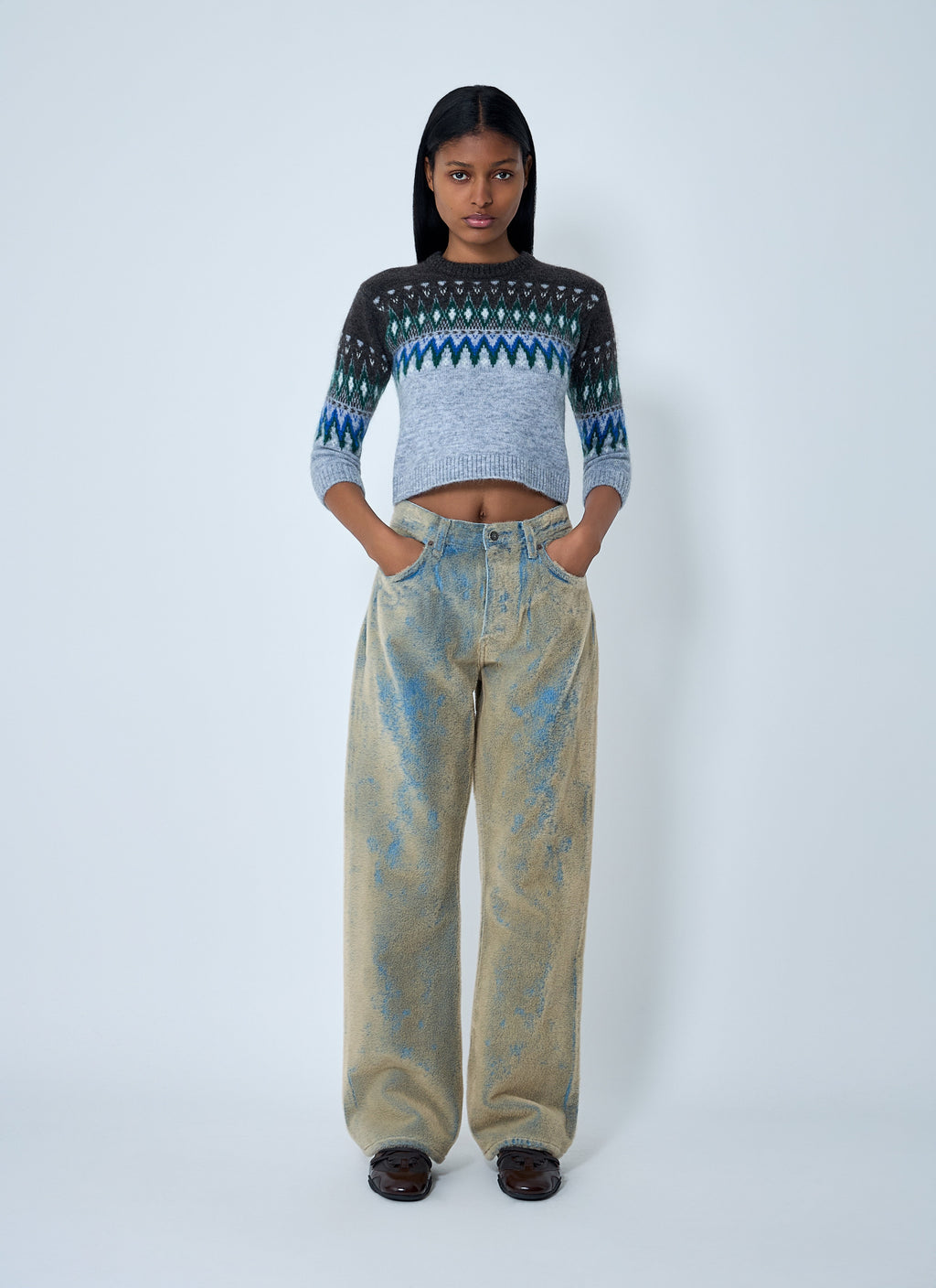 Acne Studios Women Flocked Denim Jeans