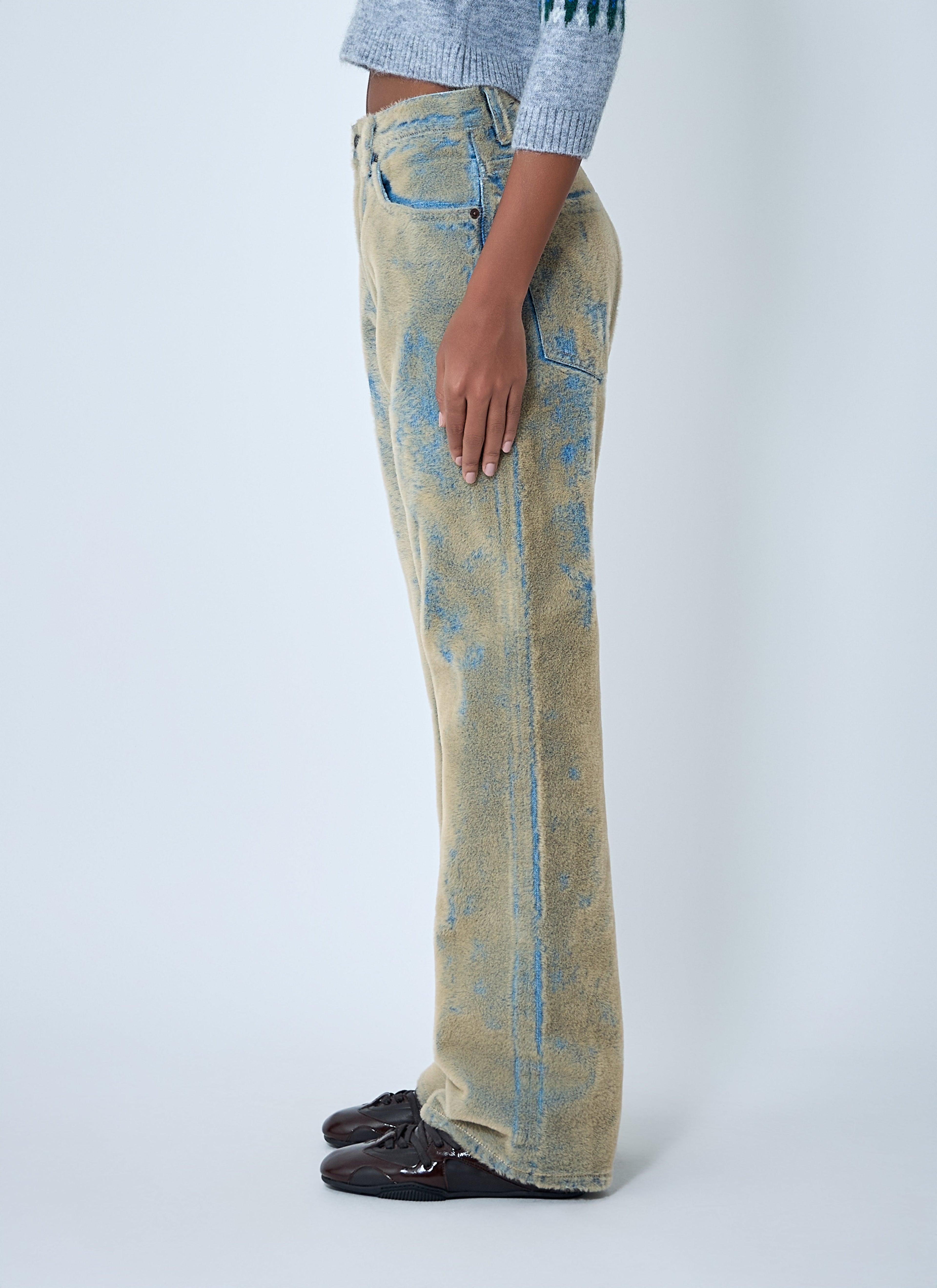 Acne Studios Women Flocked Denim Jeans