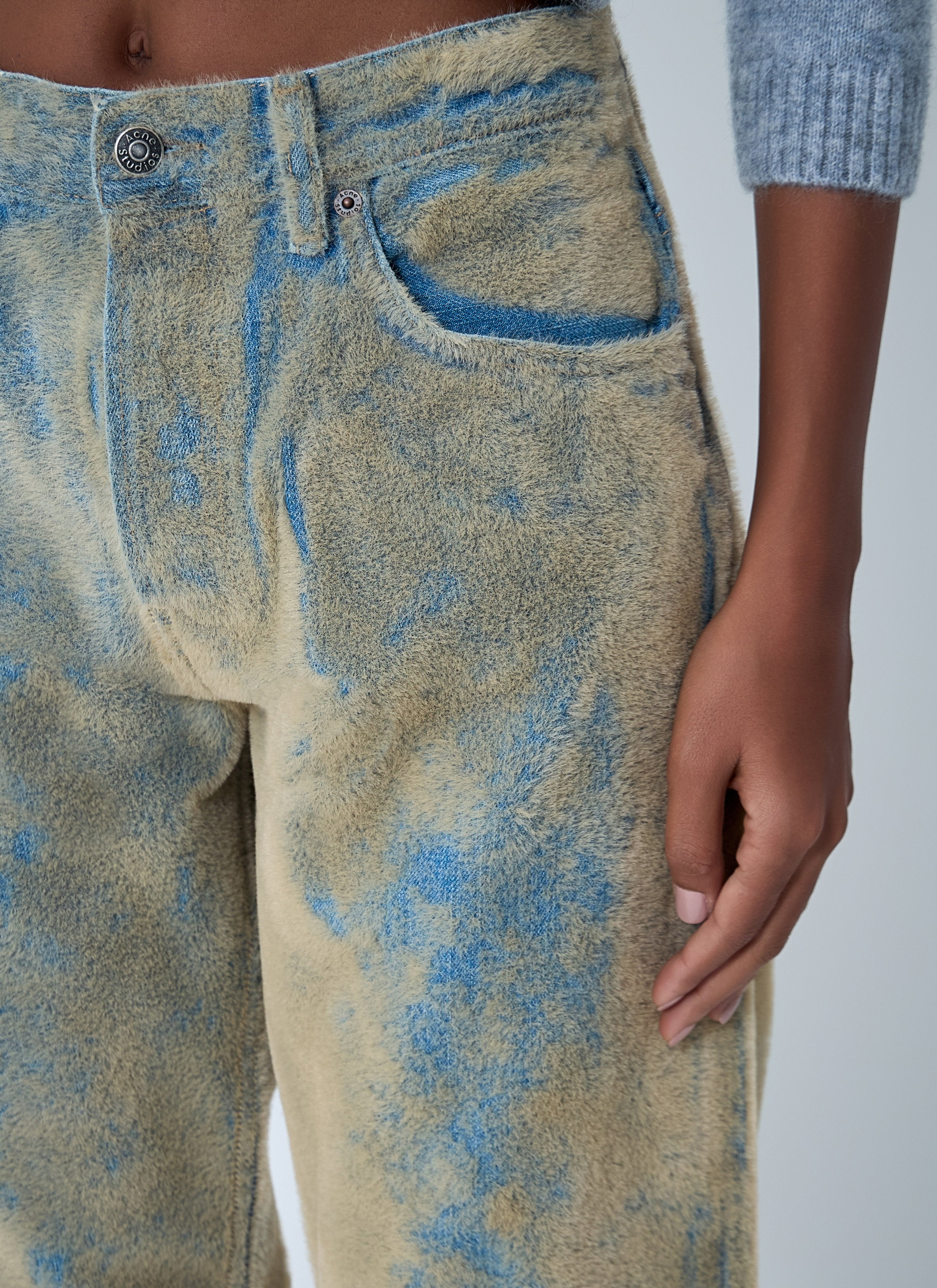 Acne Studios Women Flocked Denim Jeans