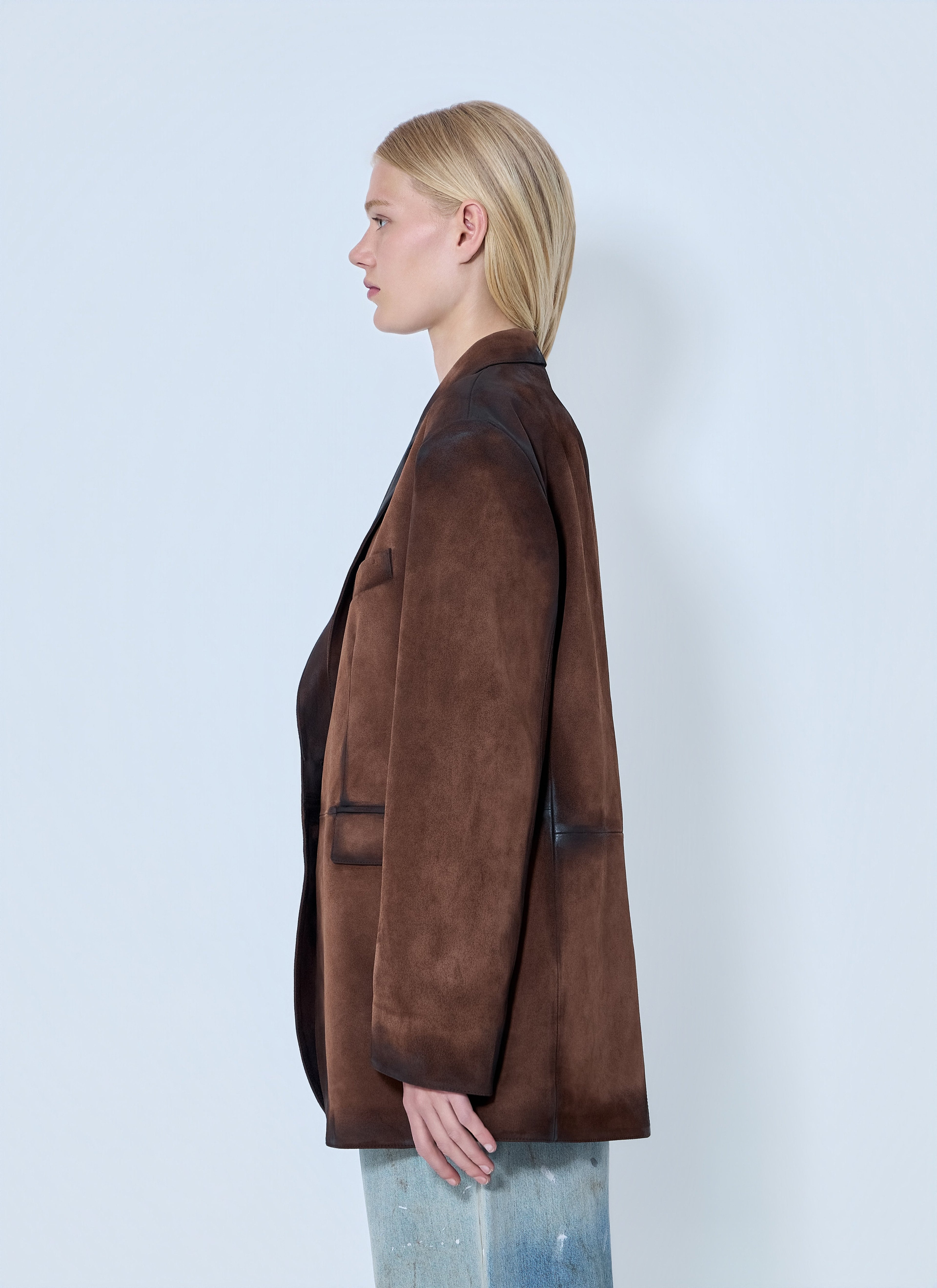 Acne Studios Women Distressed Suede Blazer