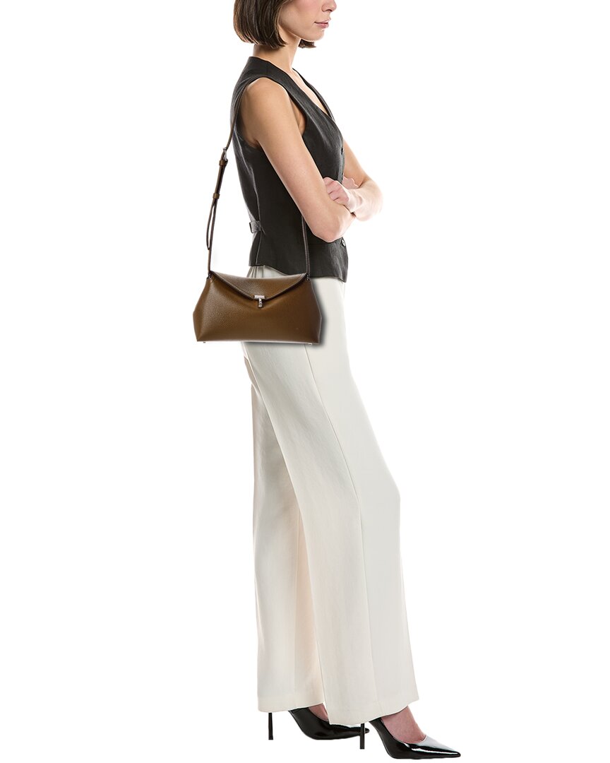 TOTEME T Lock Leather Clutch