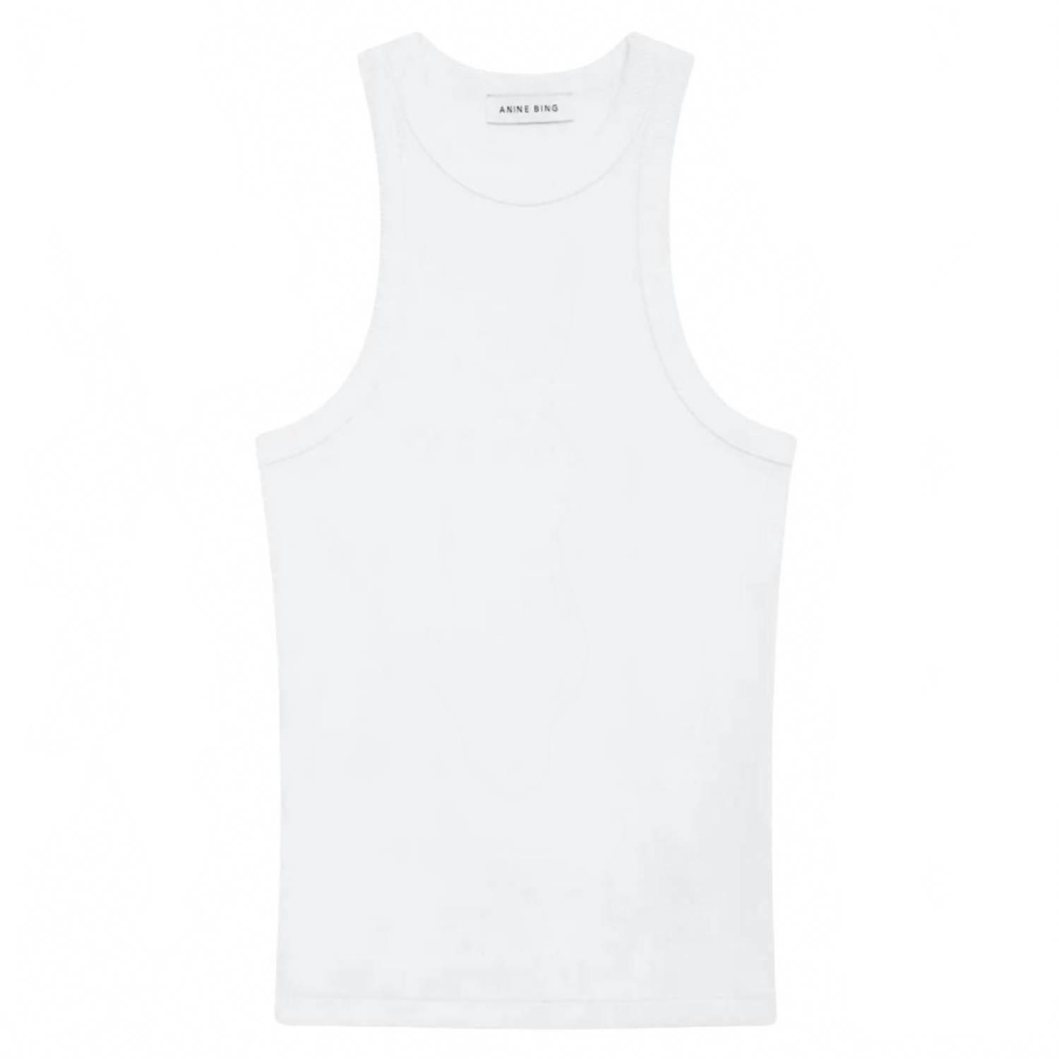 Eva Crewneck Tank Top In White