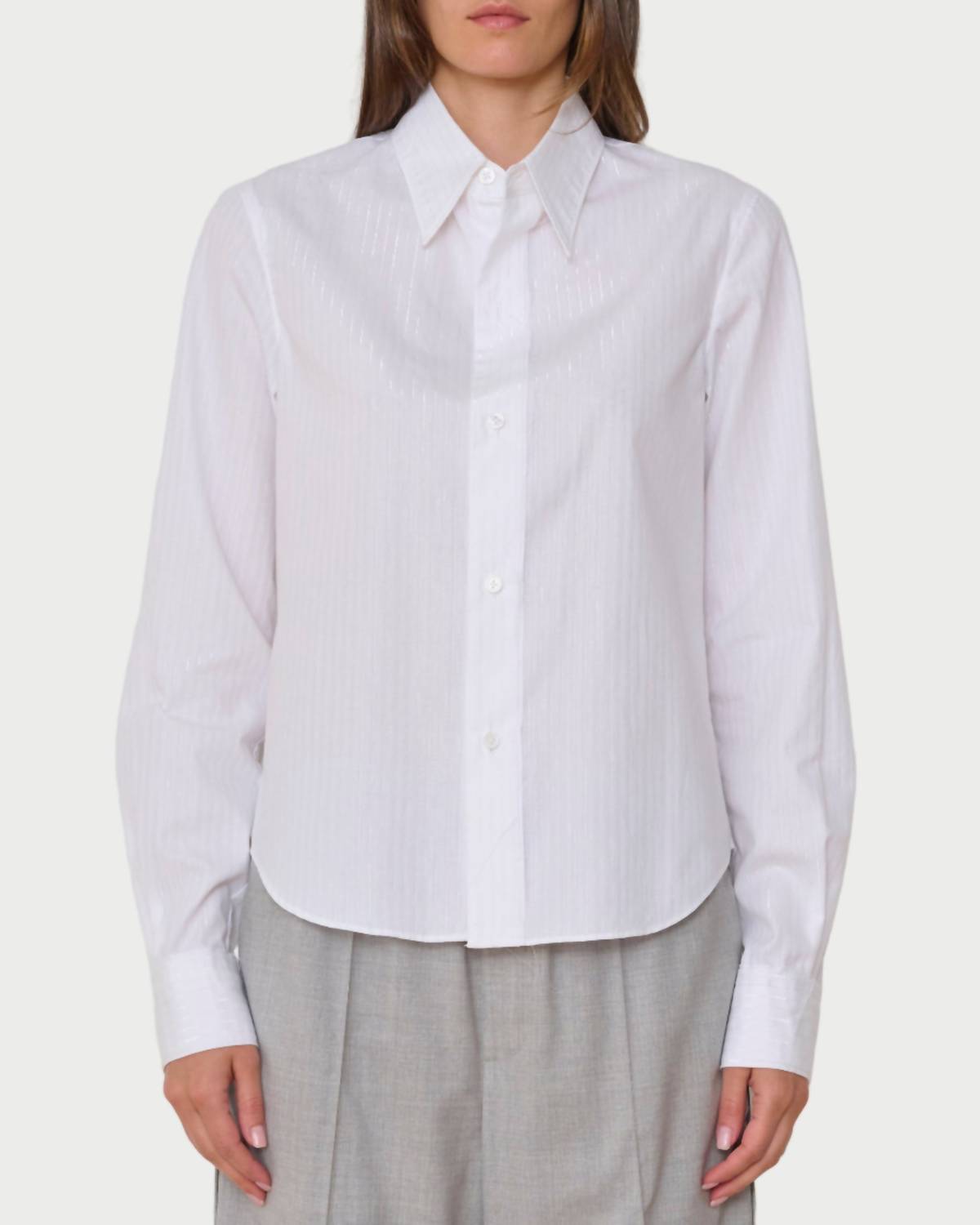Rebel Shirt Top In White