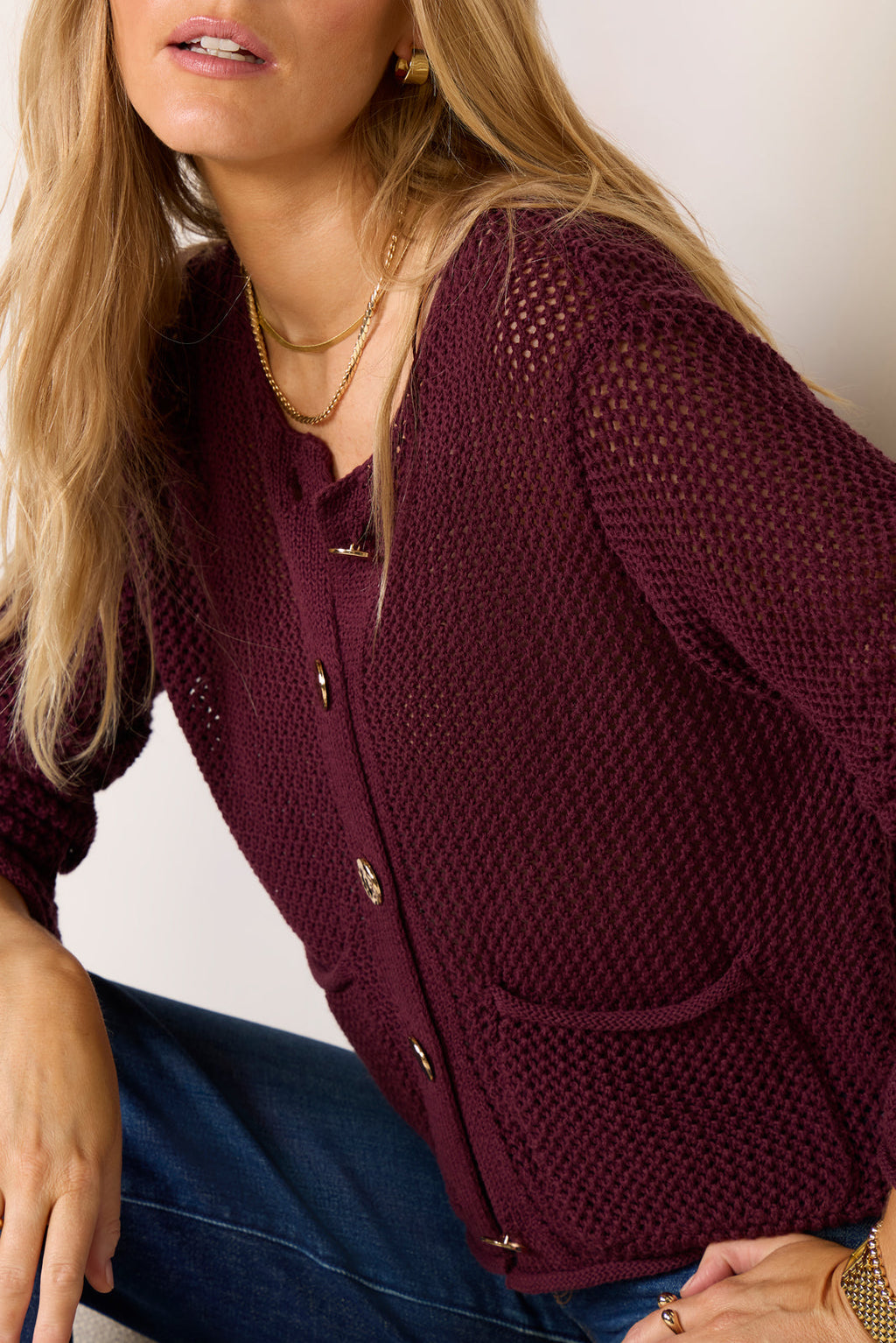 Women's Emery Open Stitch Cardigan