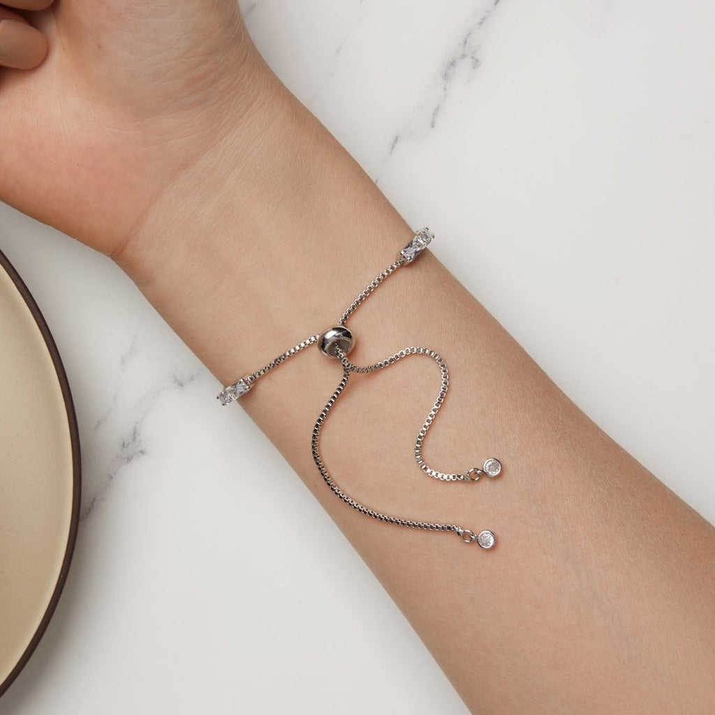 Adjustable Mixed-Cut Crystal Bracelet