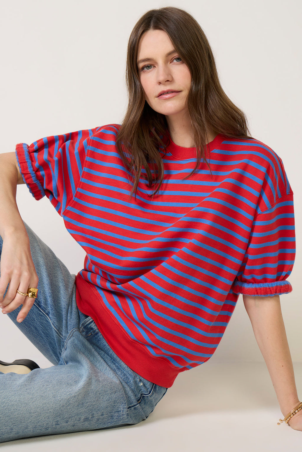 Women's Short Sleeve Oversized Sweatshirt