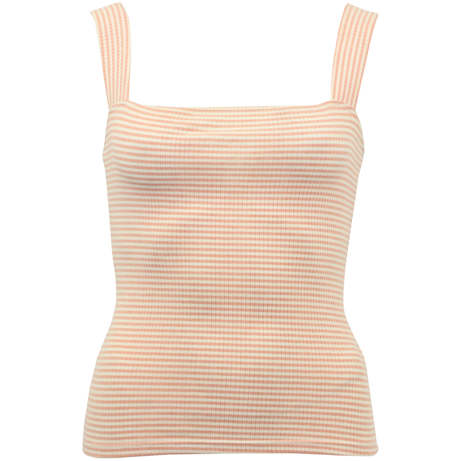 Reformation Striped Tank Top in Pink and White Tencel