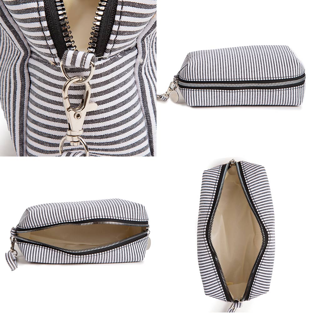 Striped Bubble Cosmetic Pouch Bag