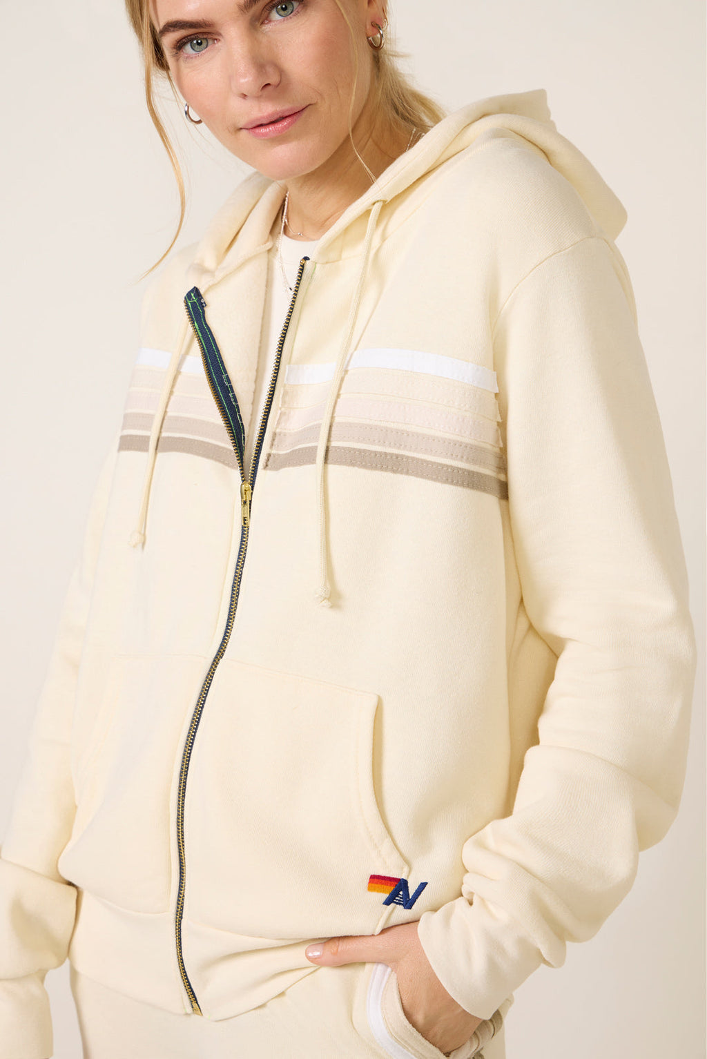 Women's 5 Stripe Zip Hoodie