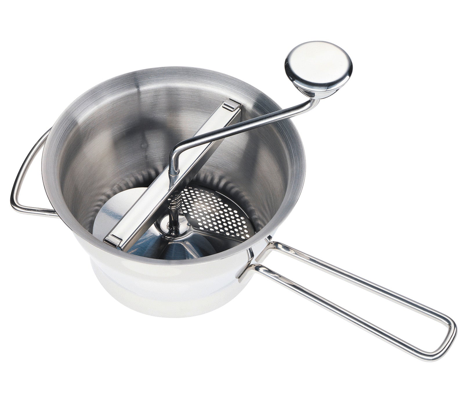 Küchenprofi Stainless Steel Food Mill, Large, 18/10 Stainless Steel, 4 Interchangeable Discs, Strainer for Sauce