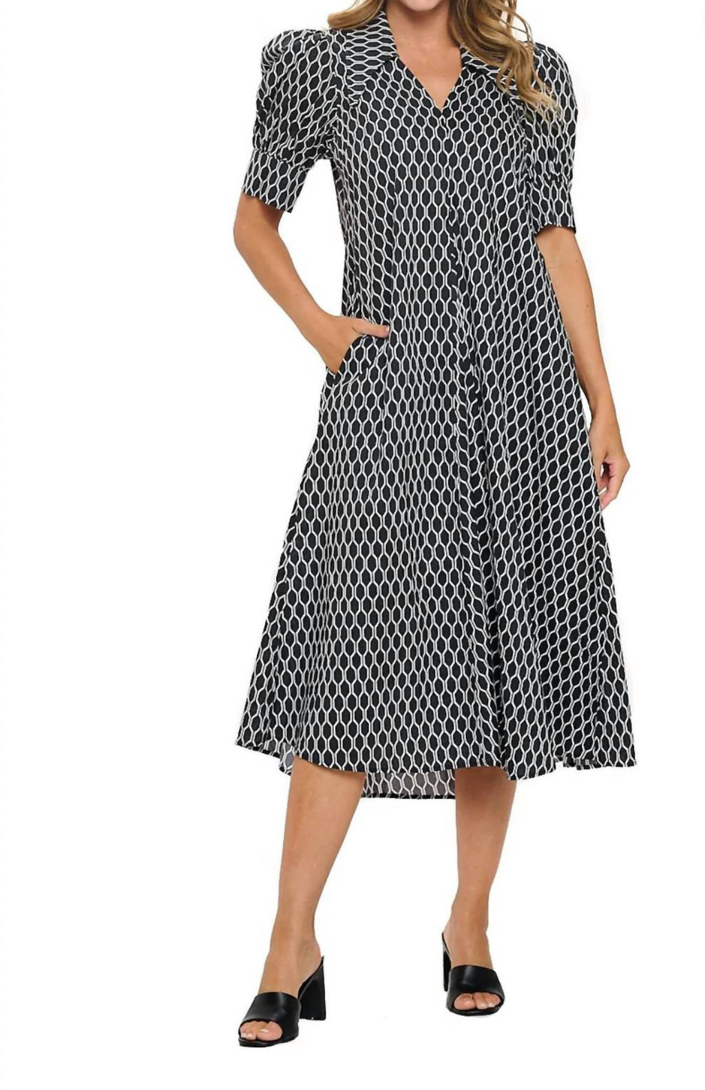 Bruan Midi Dress In Black
