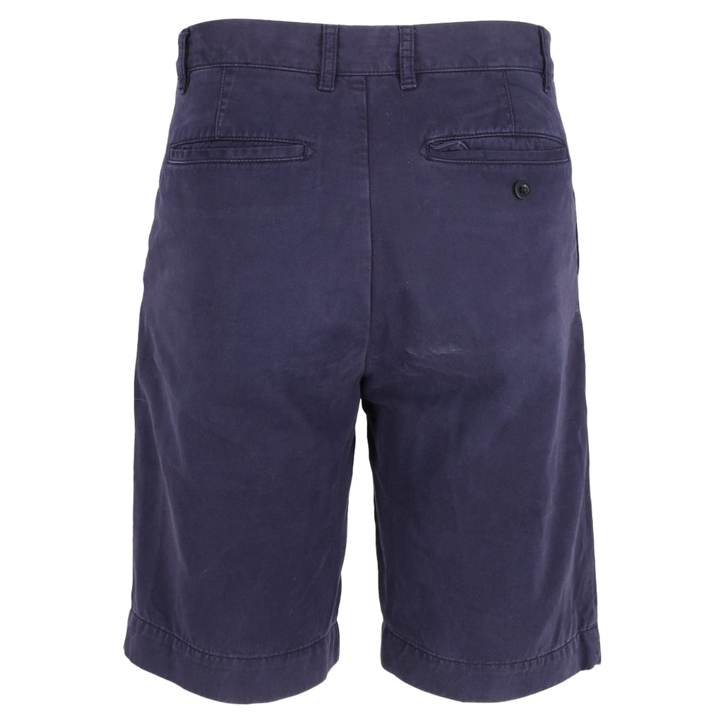 Mr P. Straight-Leg Garment-Dyed Twill Bermuda Shorts in Blue Cotton