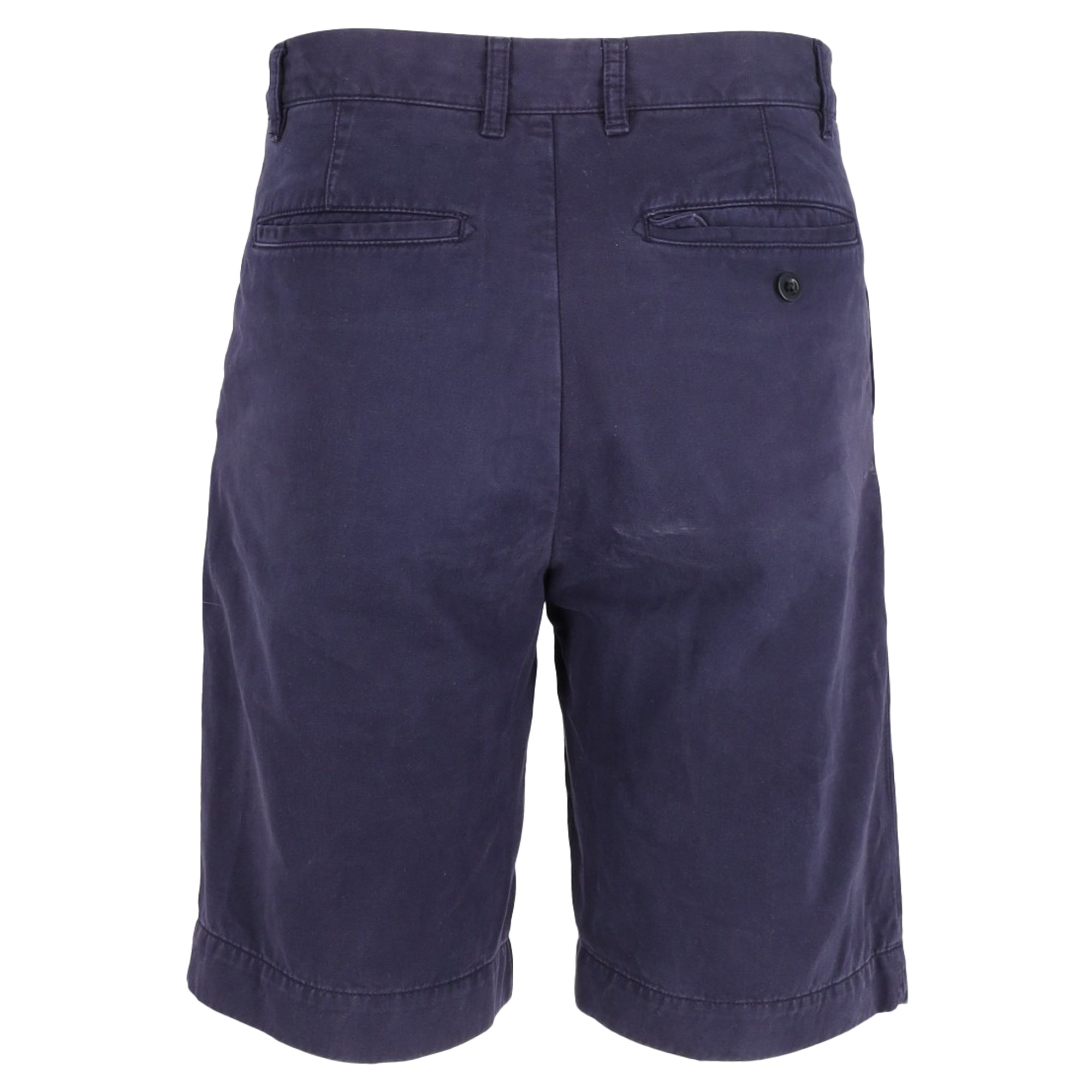 Mr P. Straight-Leg Garment-Dyed Twill Bermuda Shorts in Blue Cotton