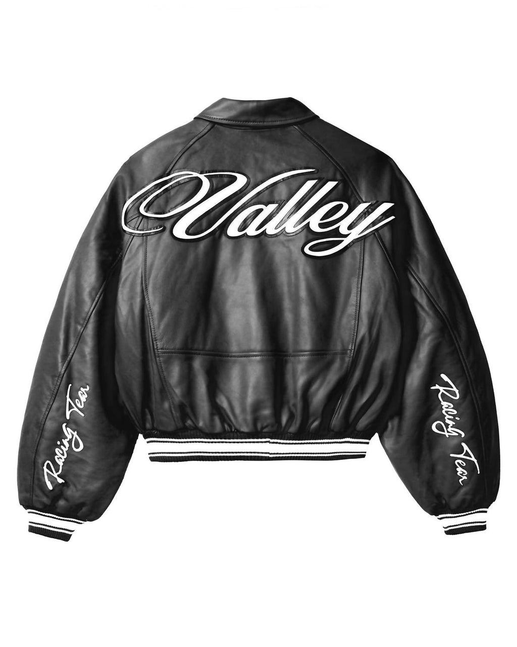 Men's Leather Coach Jacket In Black
