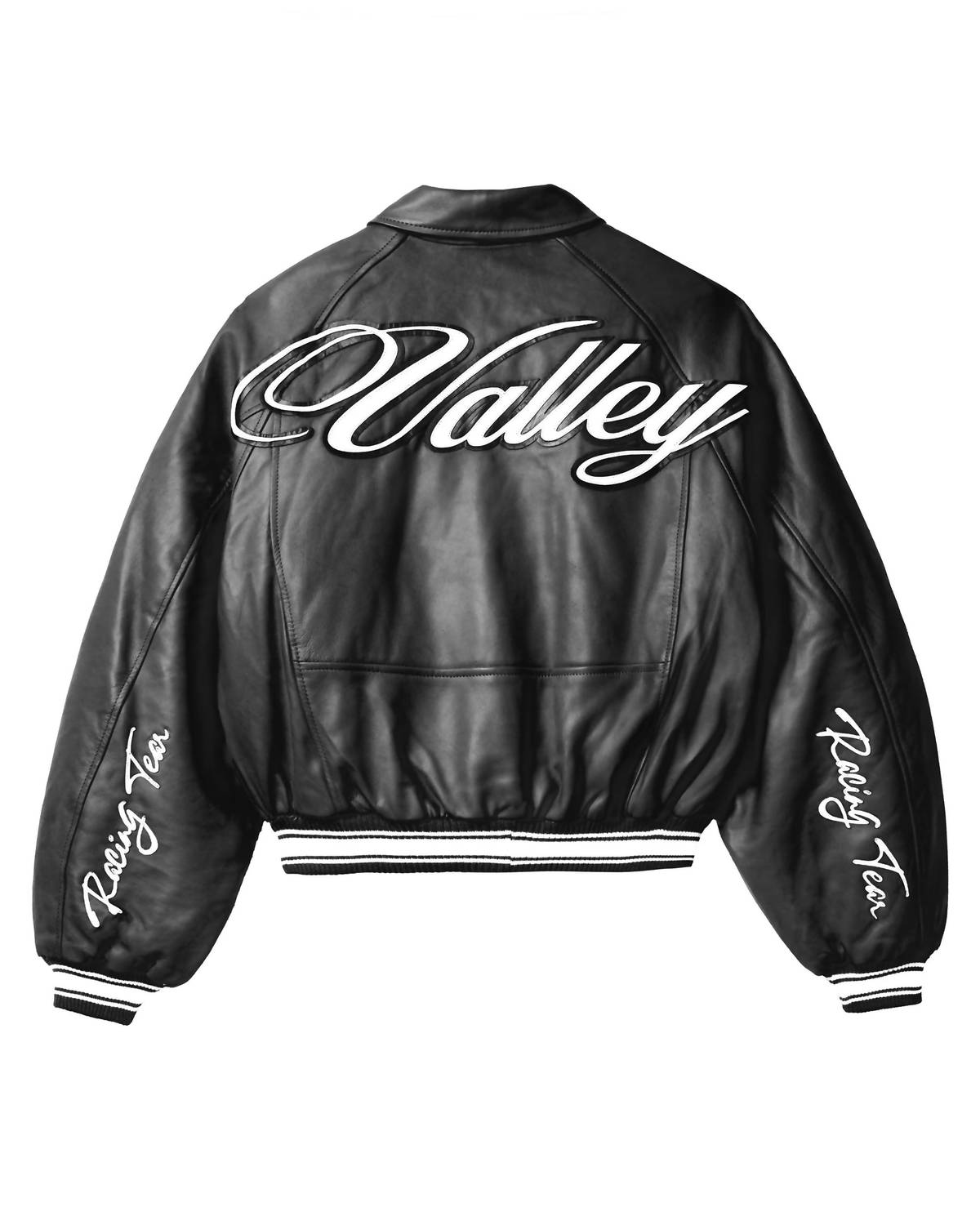 Men's Leather Coach Jacket In Black