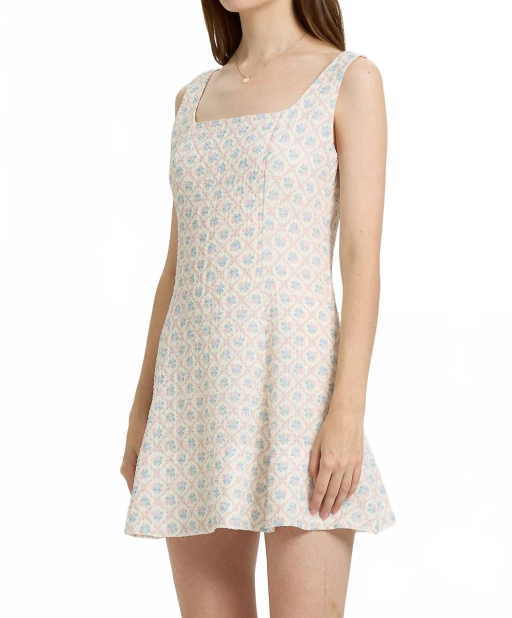 Floral Print Mini Dress In Pastel