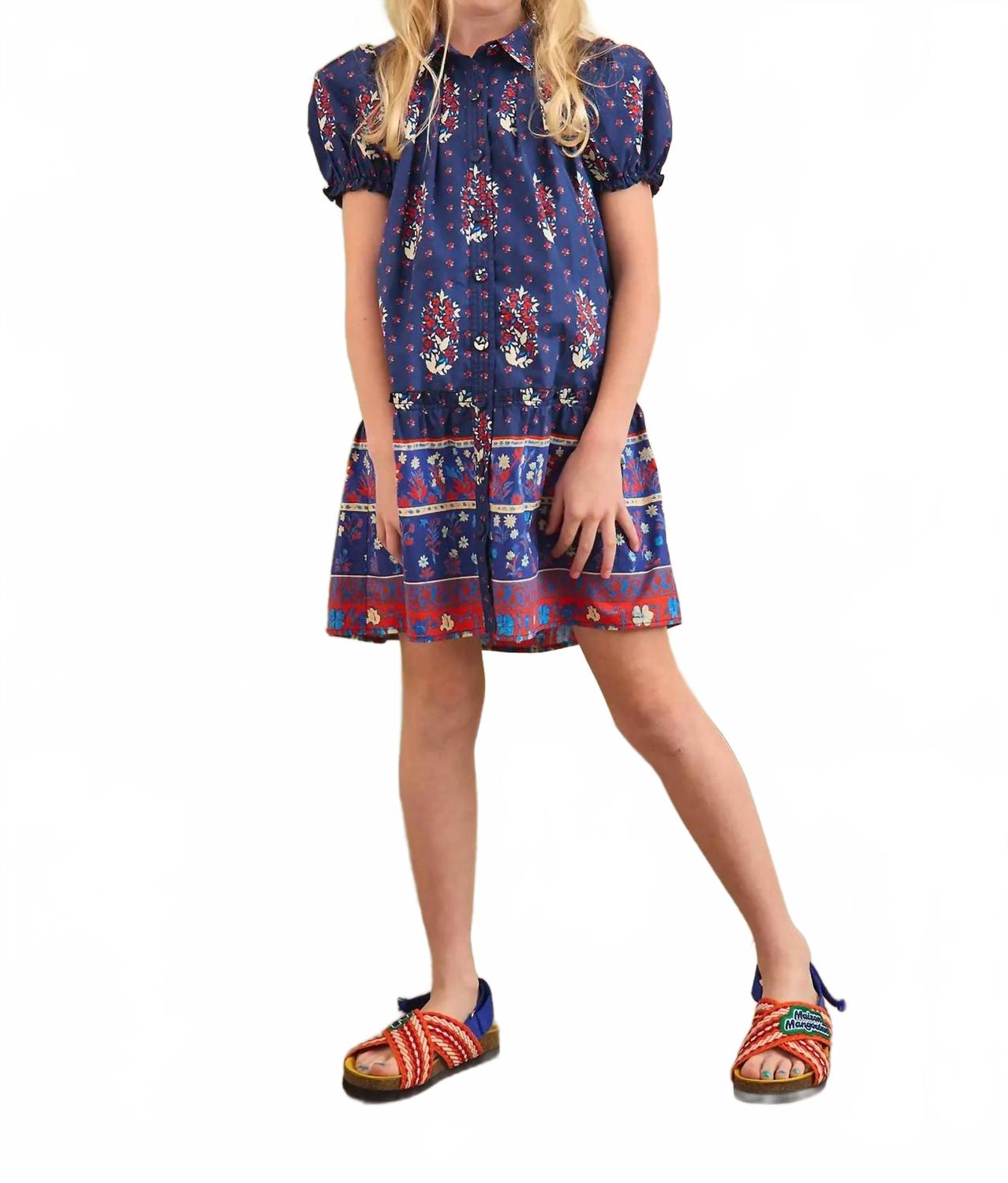 Kids Drifter Mini Dress In Navy