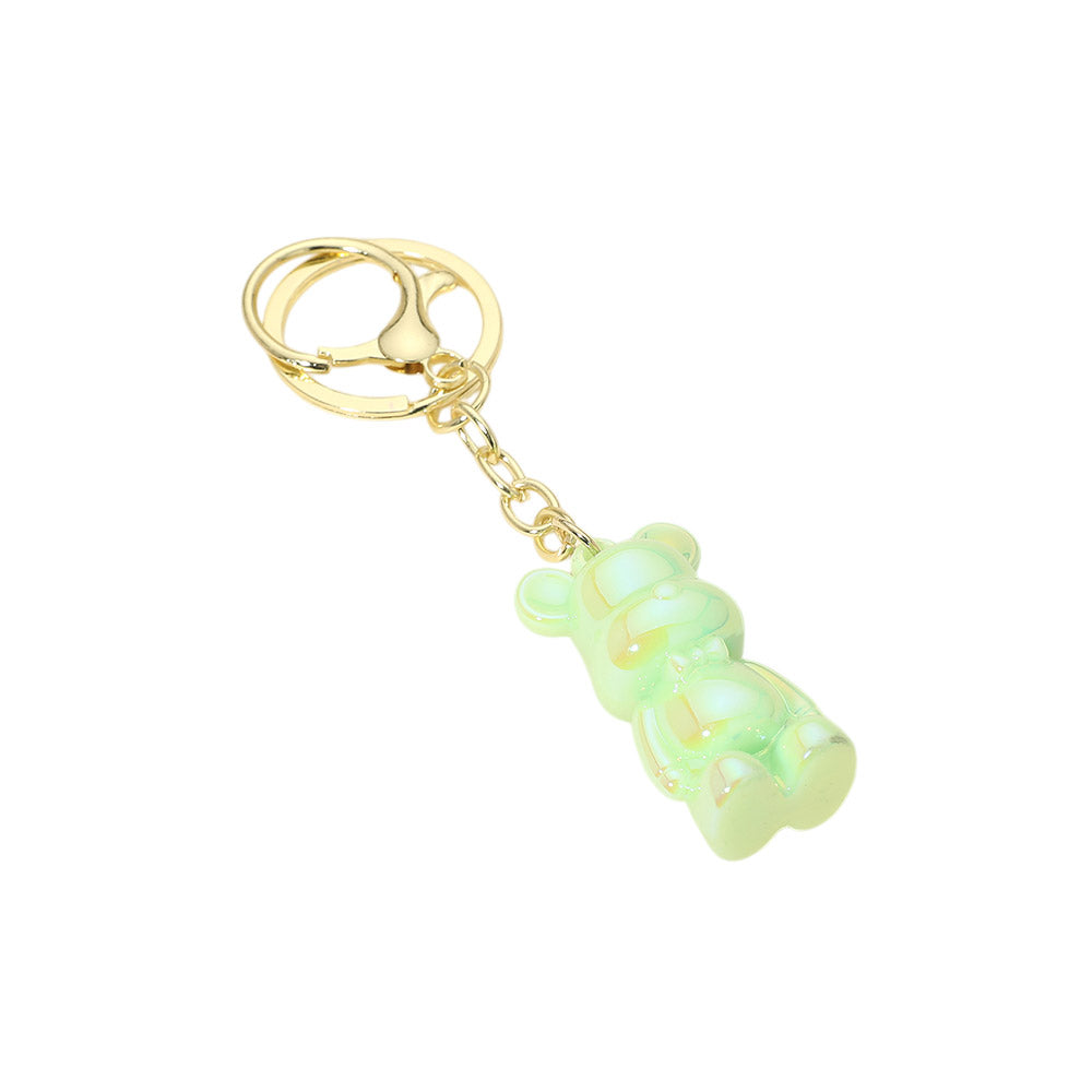 12PCS - Iridescent Cute Bear Charm Keychain Bag Charms