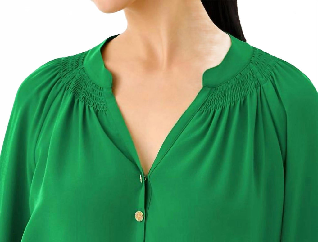Elsa Top In Bamboo Green