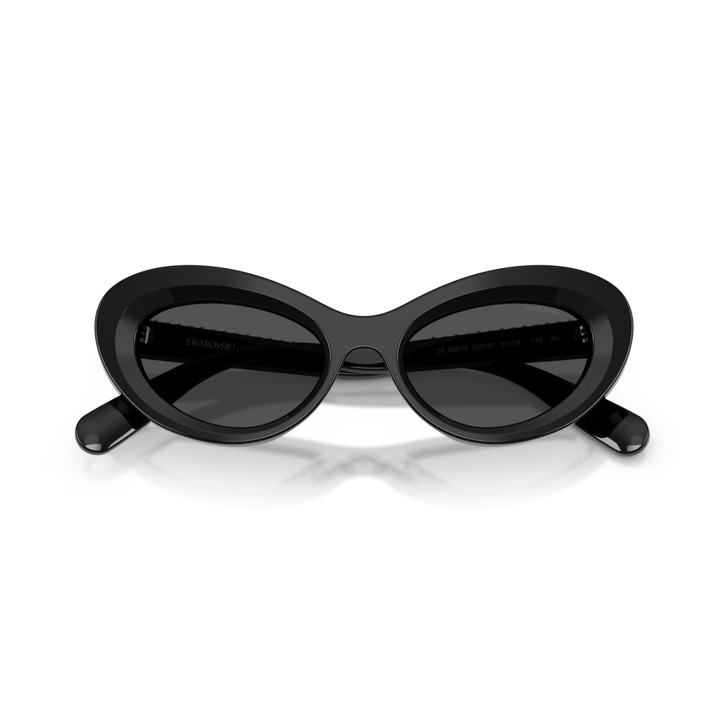 0Sk6061U Cat-Eye Sunglasses with Glossy Black Frame
