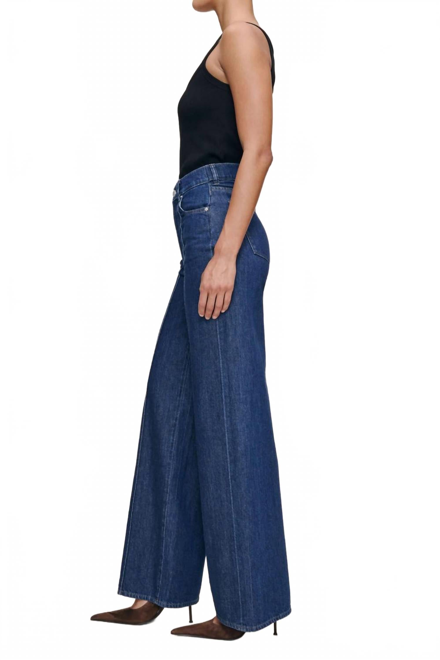 Hepburn Wide Leg Jeans In Inkwell