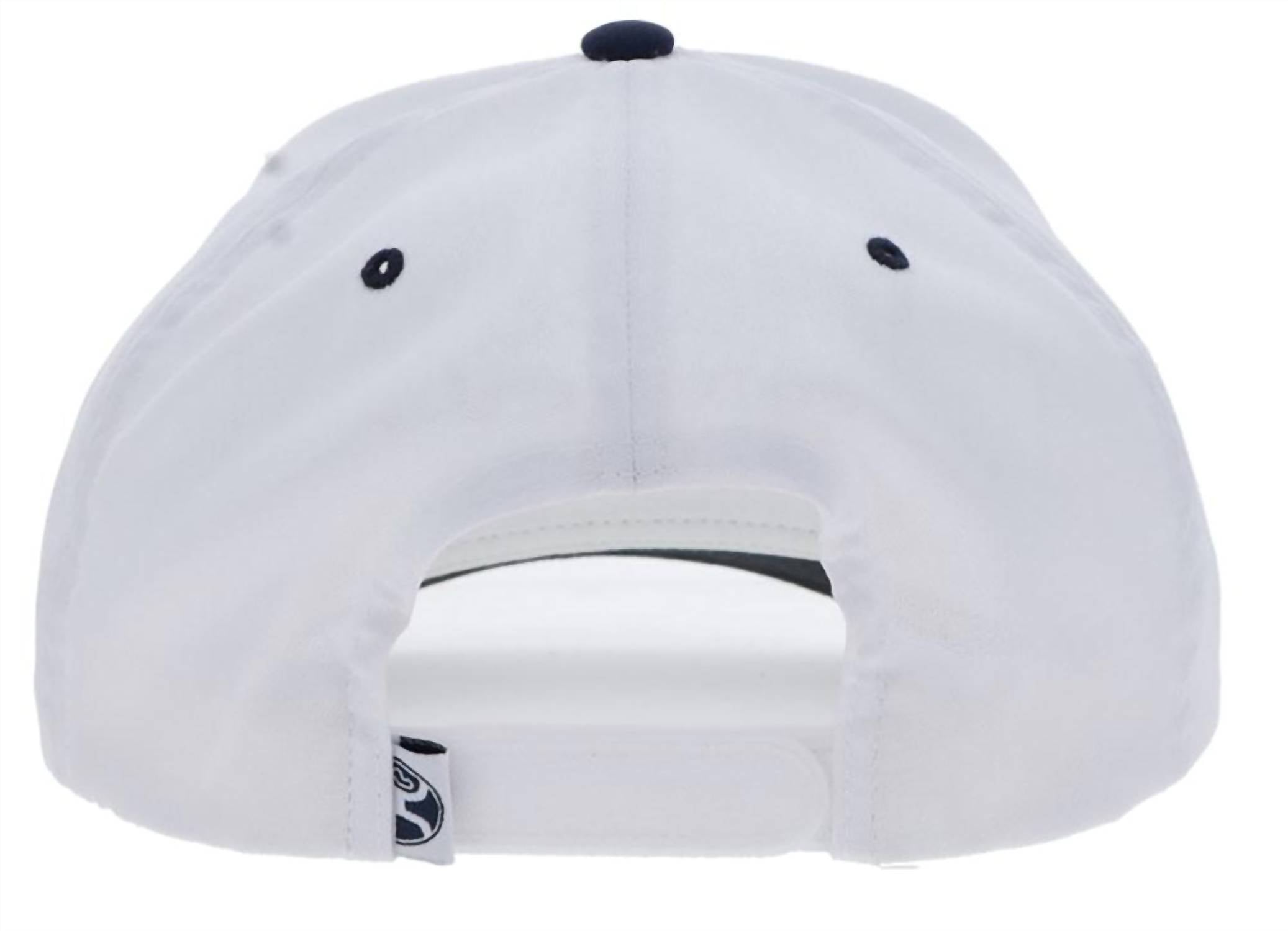 Five Panel Trucker Cap In White/navy