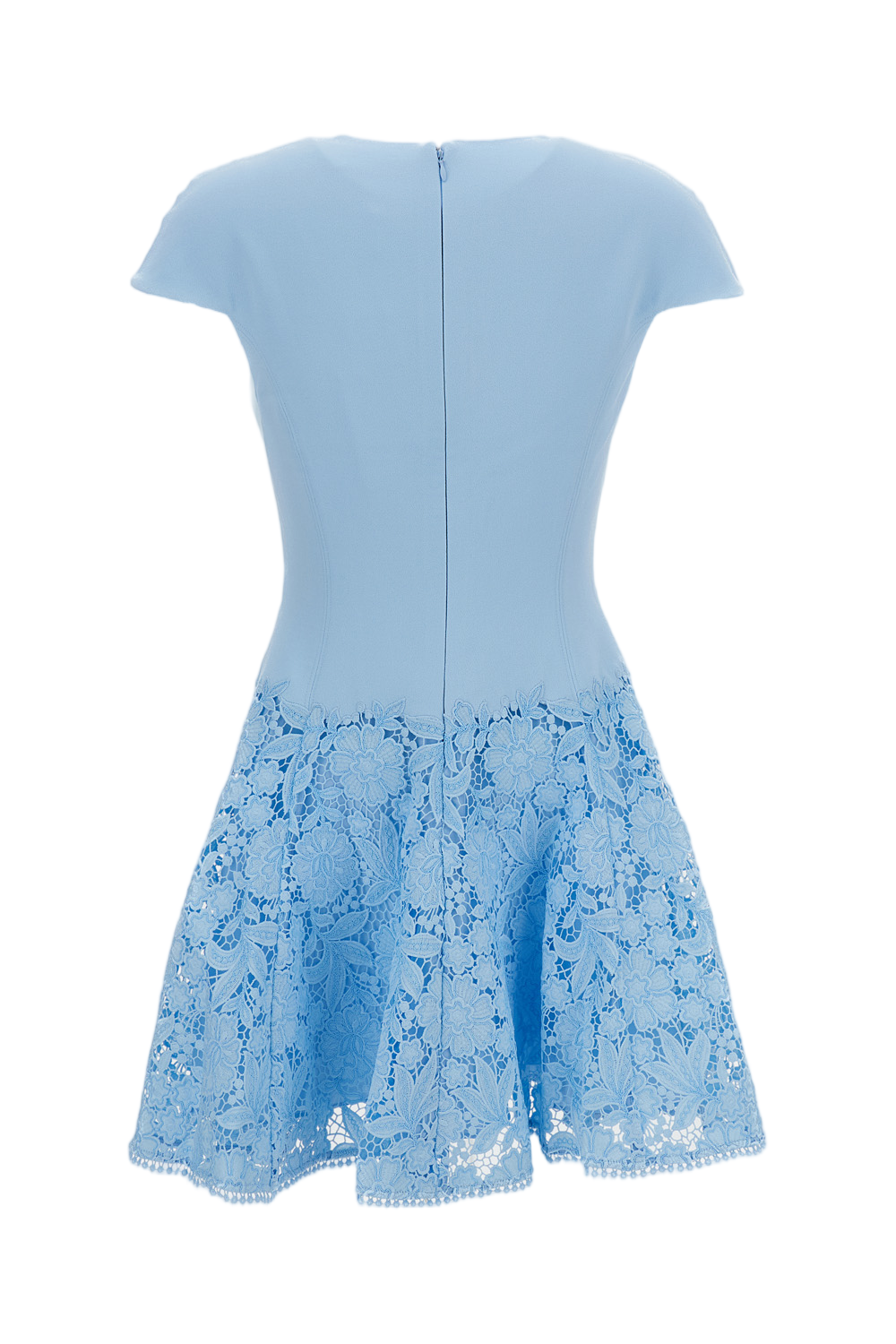 Crepe Lace Mini Dress