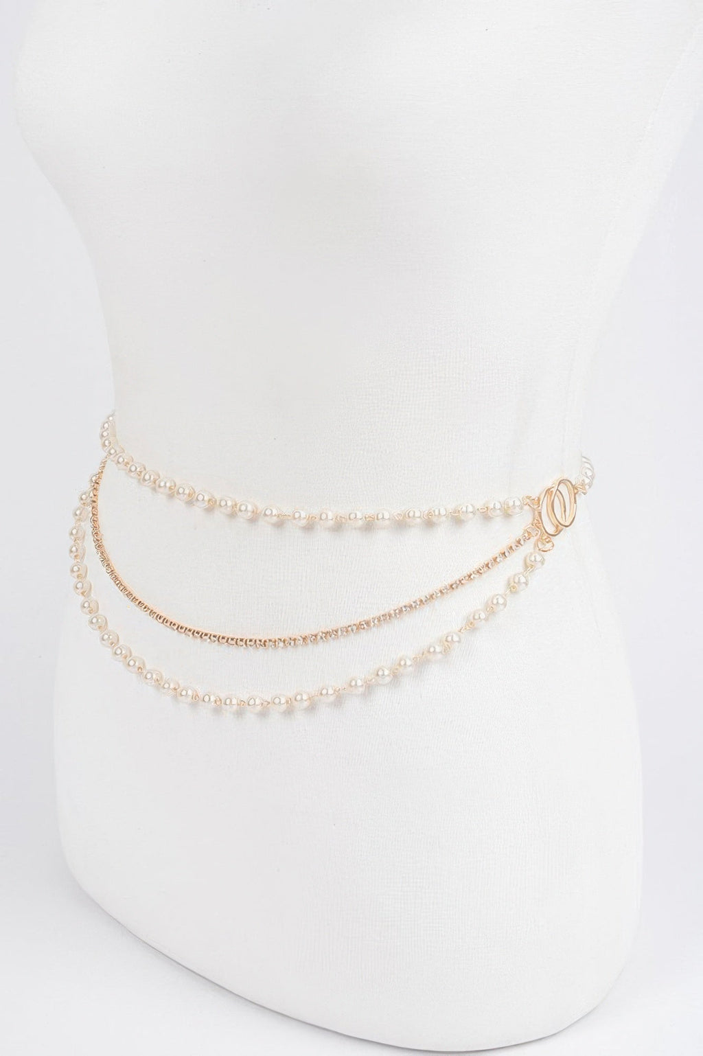 Pearl Layered Chain Belt