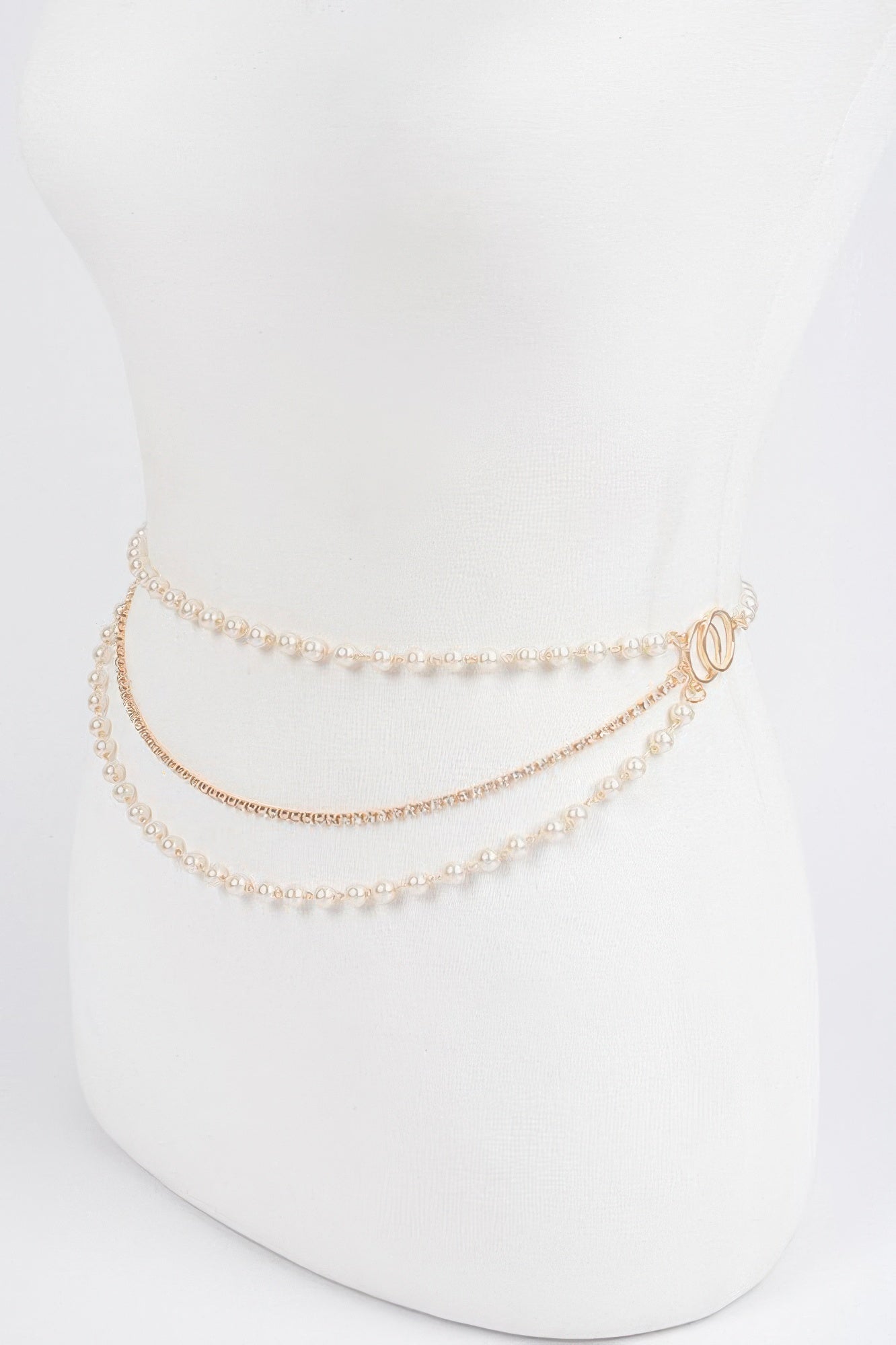 Pearl Layered Chain Belt