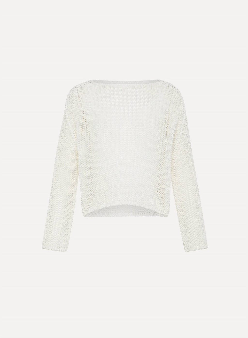 Gummy Organic Cotton Blend Rib Knit Sweater In White