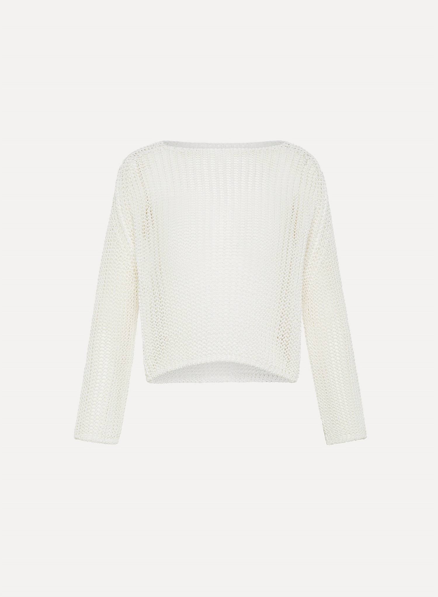 Gummy Organic Cotton Blend Rib Knit Sweater In White