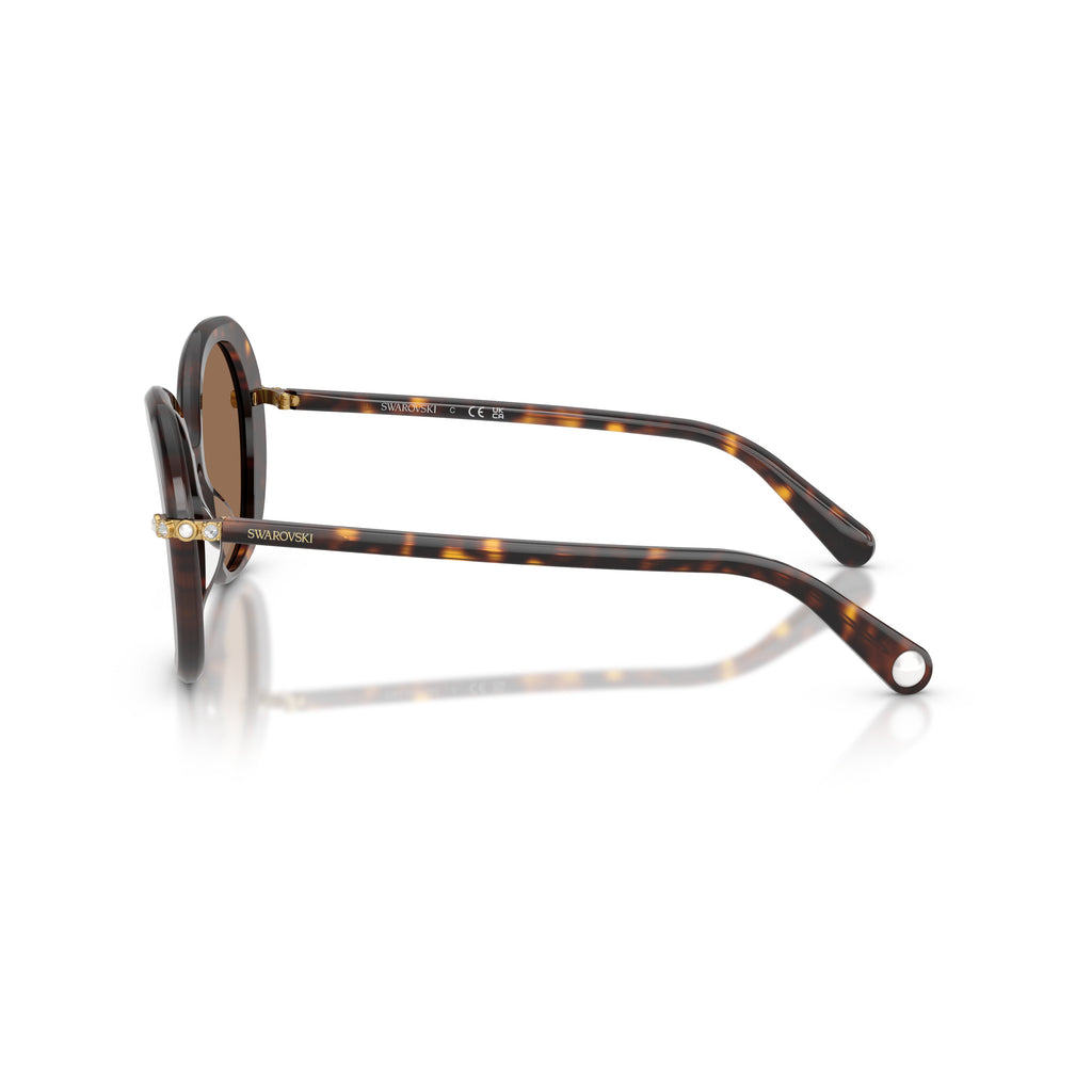 0Sk6059 Oversized Tortoiseshell Sunglasses with Crystal Accents