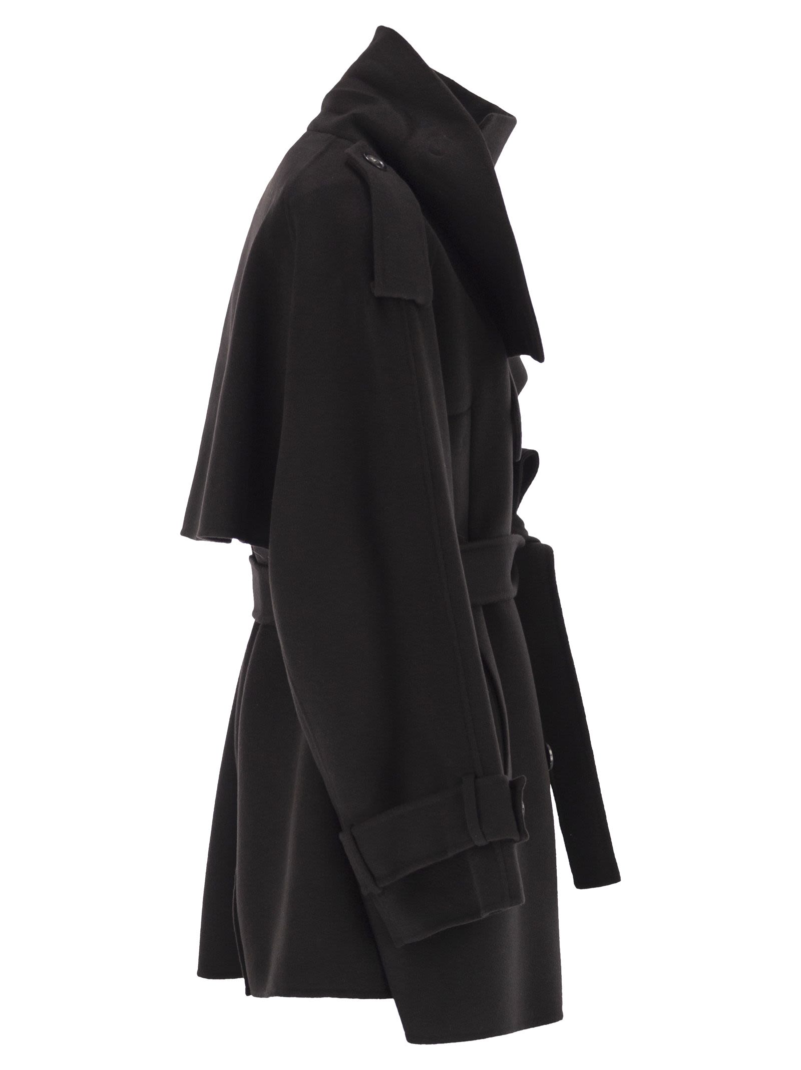 Sportmax Women Bouquet1234 - Short Wool Trench Coat