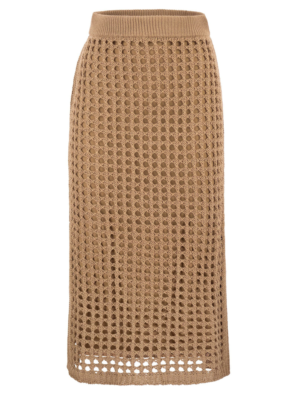 Max Mara Women Mxpgeode - Openwork Cotton Midi Skirt