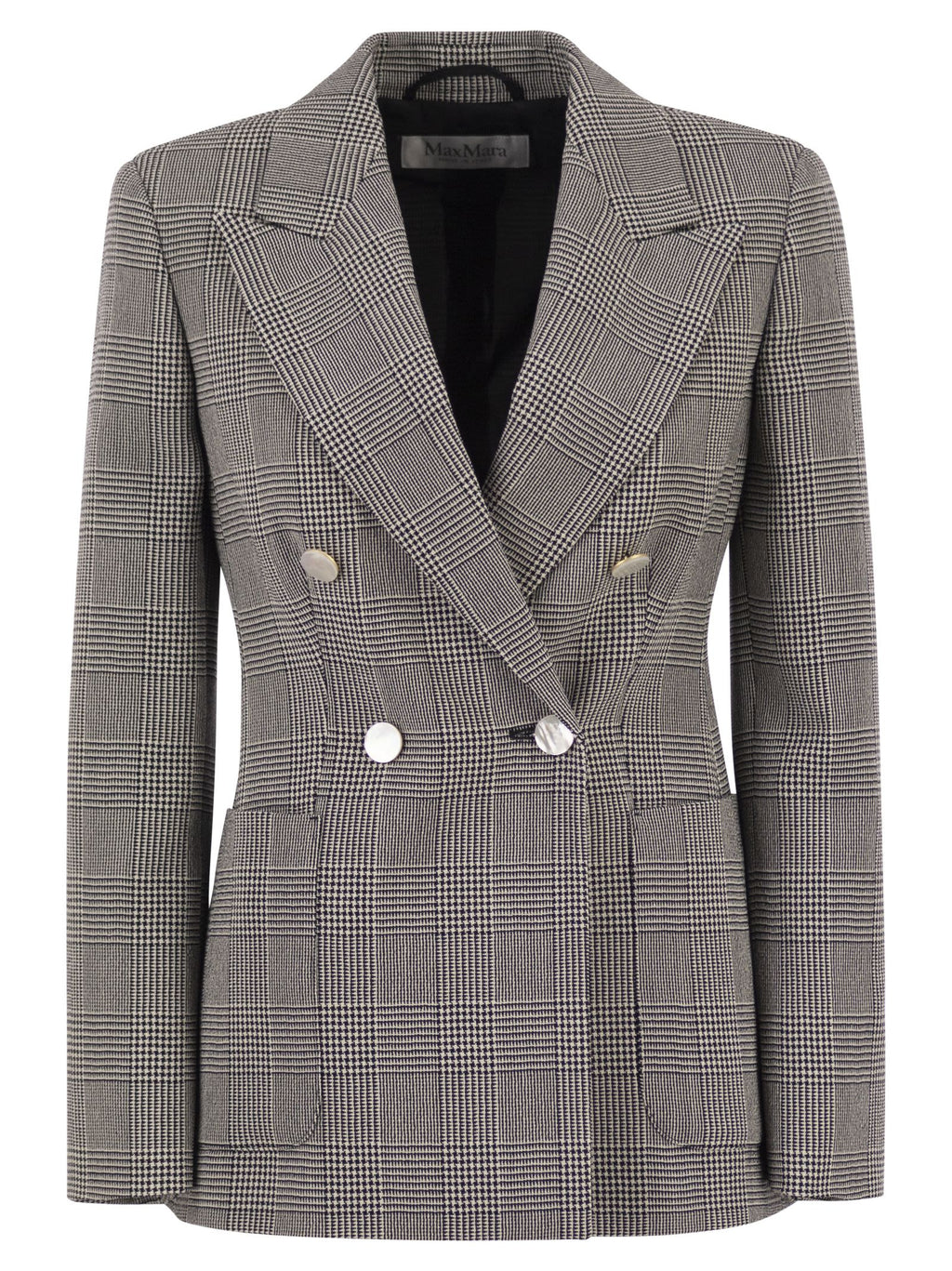 Max Mara Women Mxmaccordo - Double-Breasted Prince Of Wales Virgin Wool Blazer