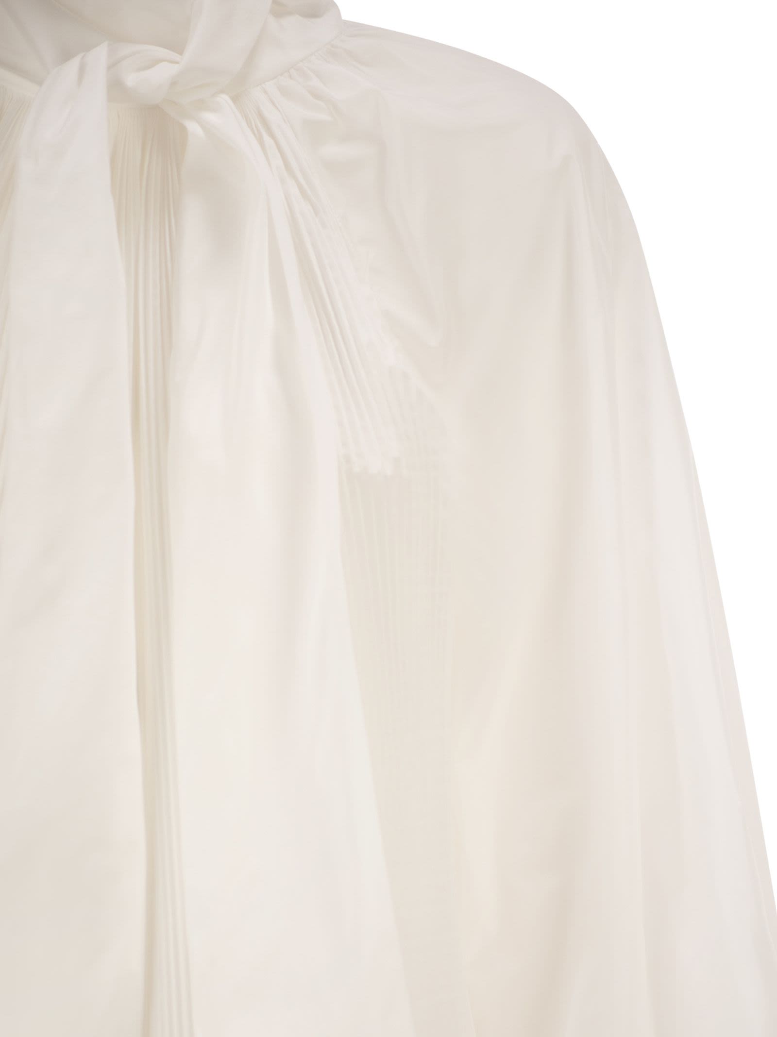 Max Mara Women Mxevalle - Pleated Blouse With Neck Bow