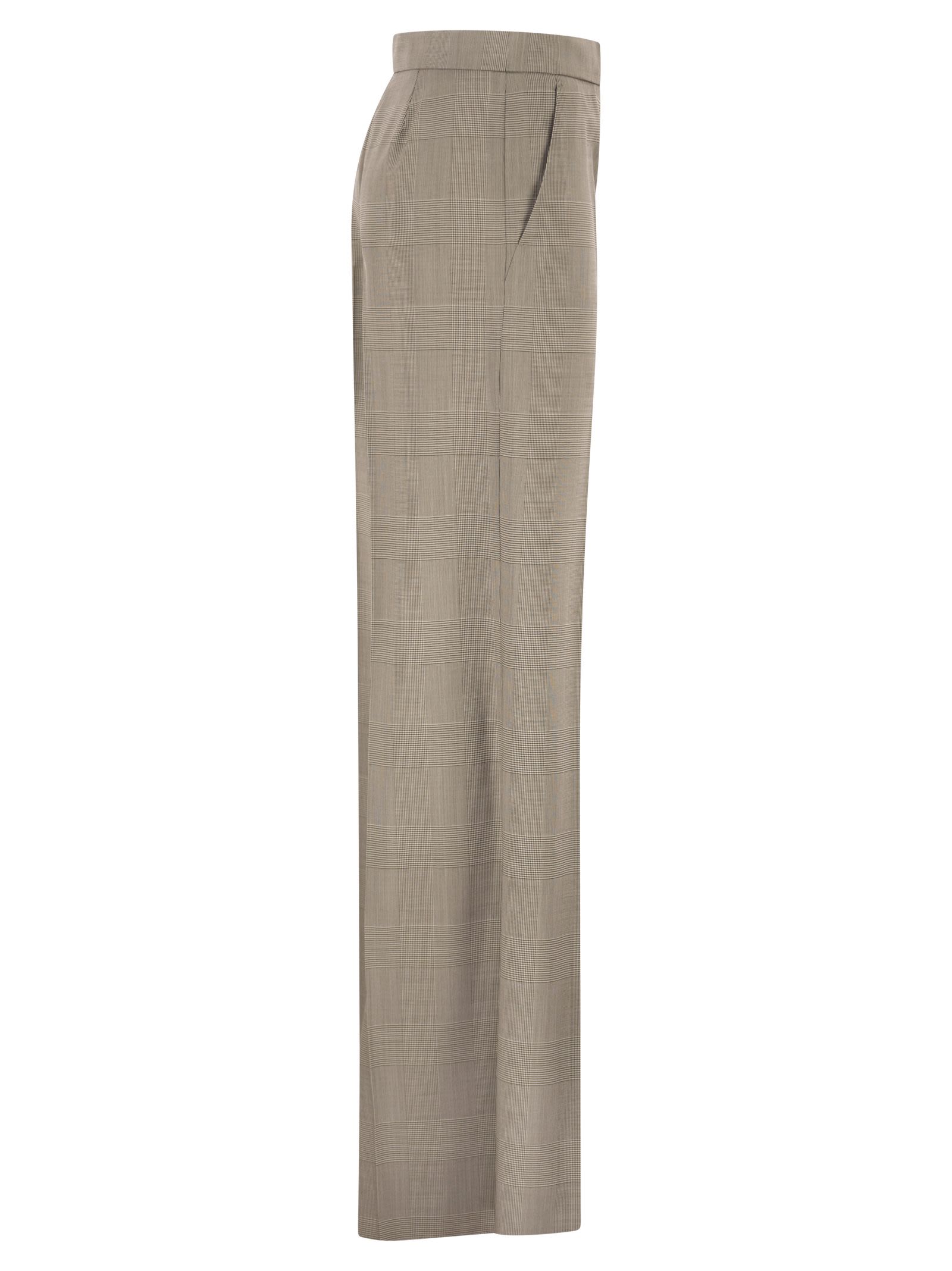 Max Mara Women Mxmnetto - Pure Virgin Wool Prince Of Wales Trousers