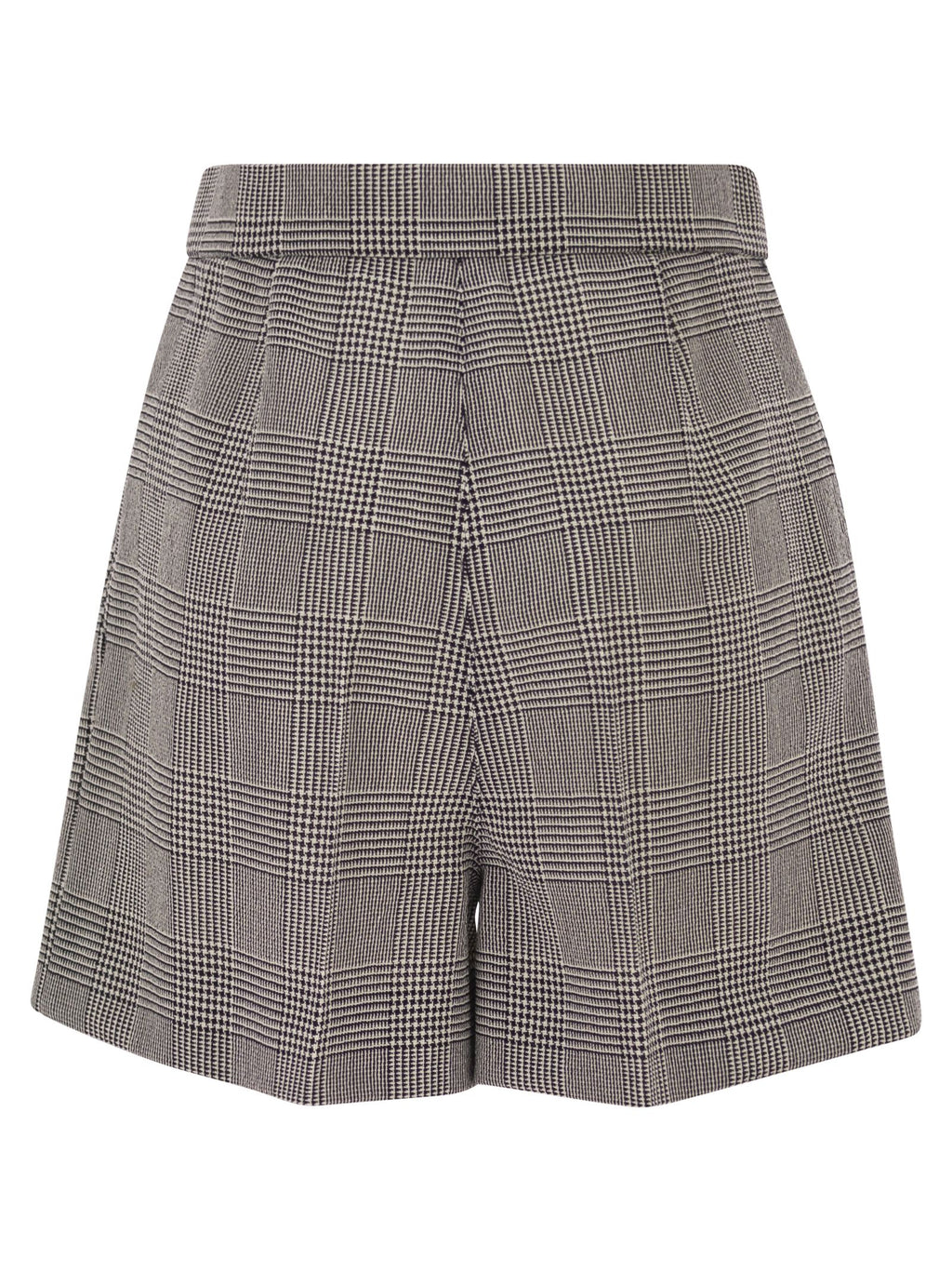 Max Mara Women Mxmagoraio - Pure Virgin Wool Prince Of Wales Tailored Shorts