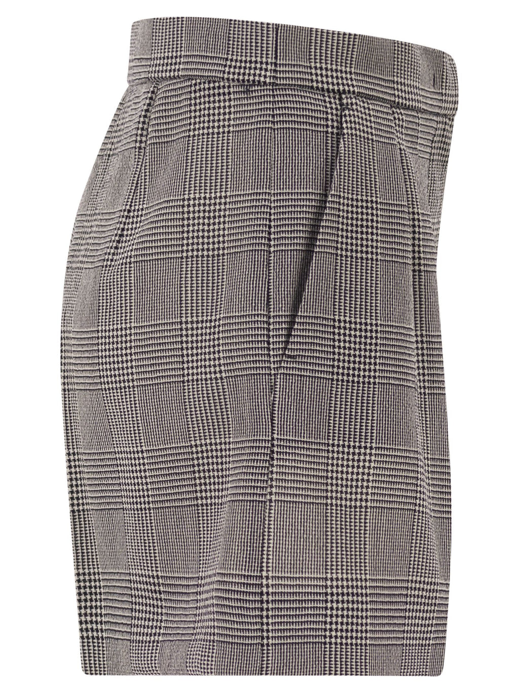 Max Mara Women Mxmagoraio - Pure Virgin Wool Prince Of Wales Tailored Shorts