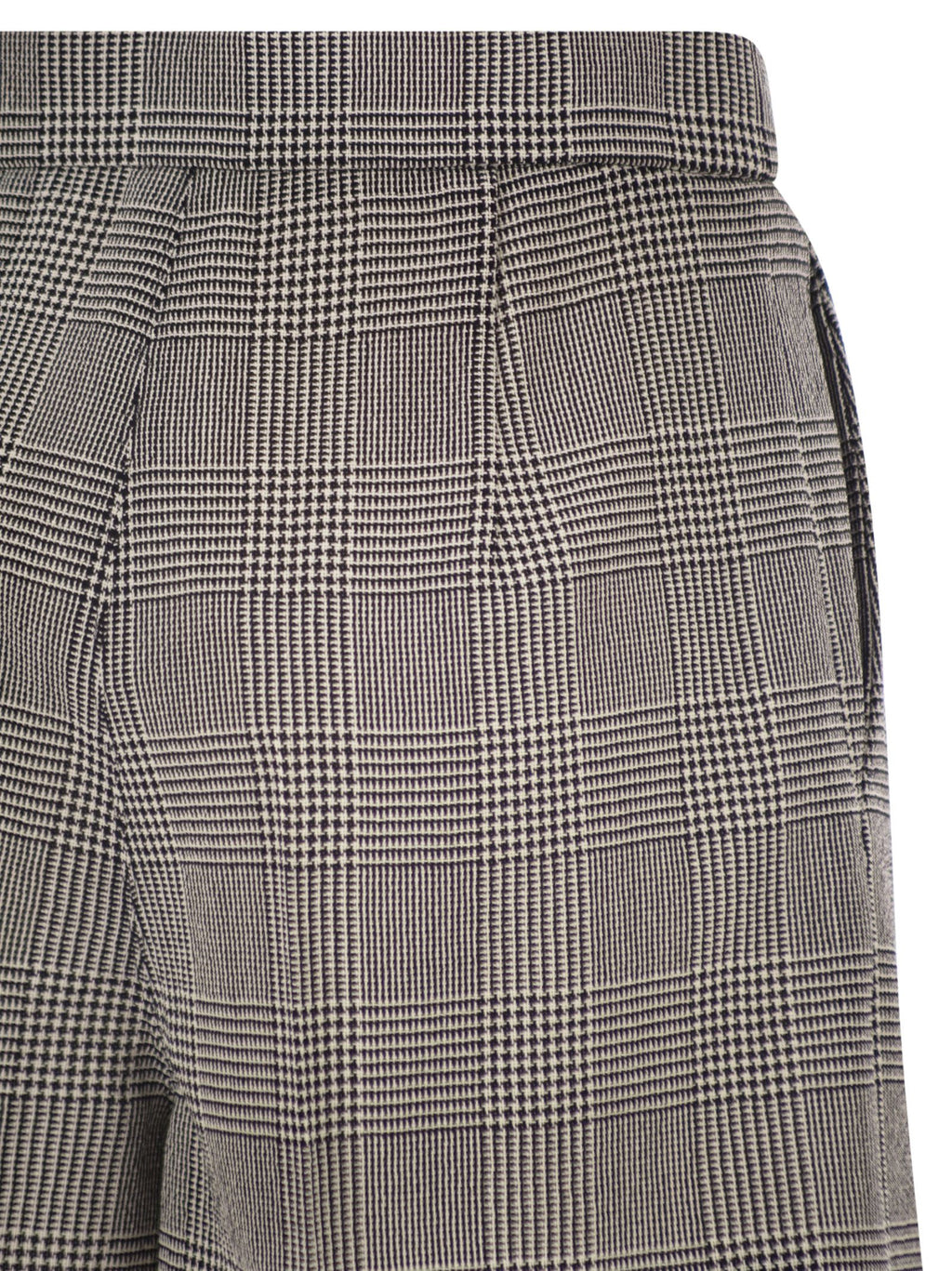 Max Mara Women Mxmagoraio - Pure Virgin Wool Prince Of Wales Tailored Shorts