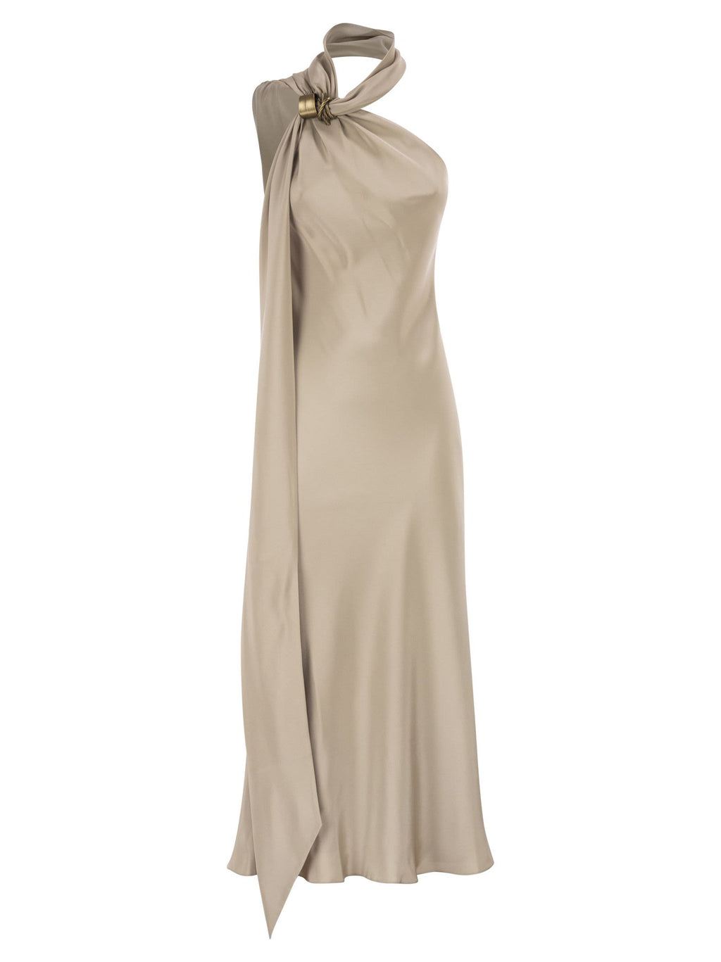 Max Mara Women Mxevasto - One-Shoulder Long Dress In Pure Silk